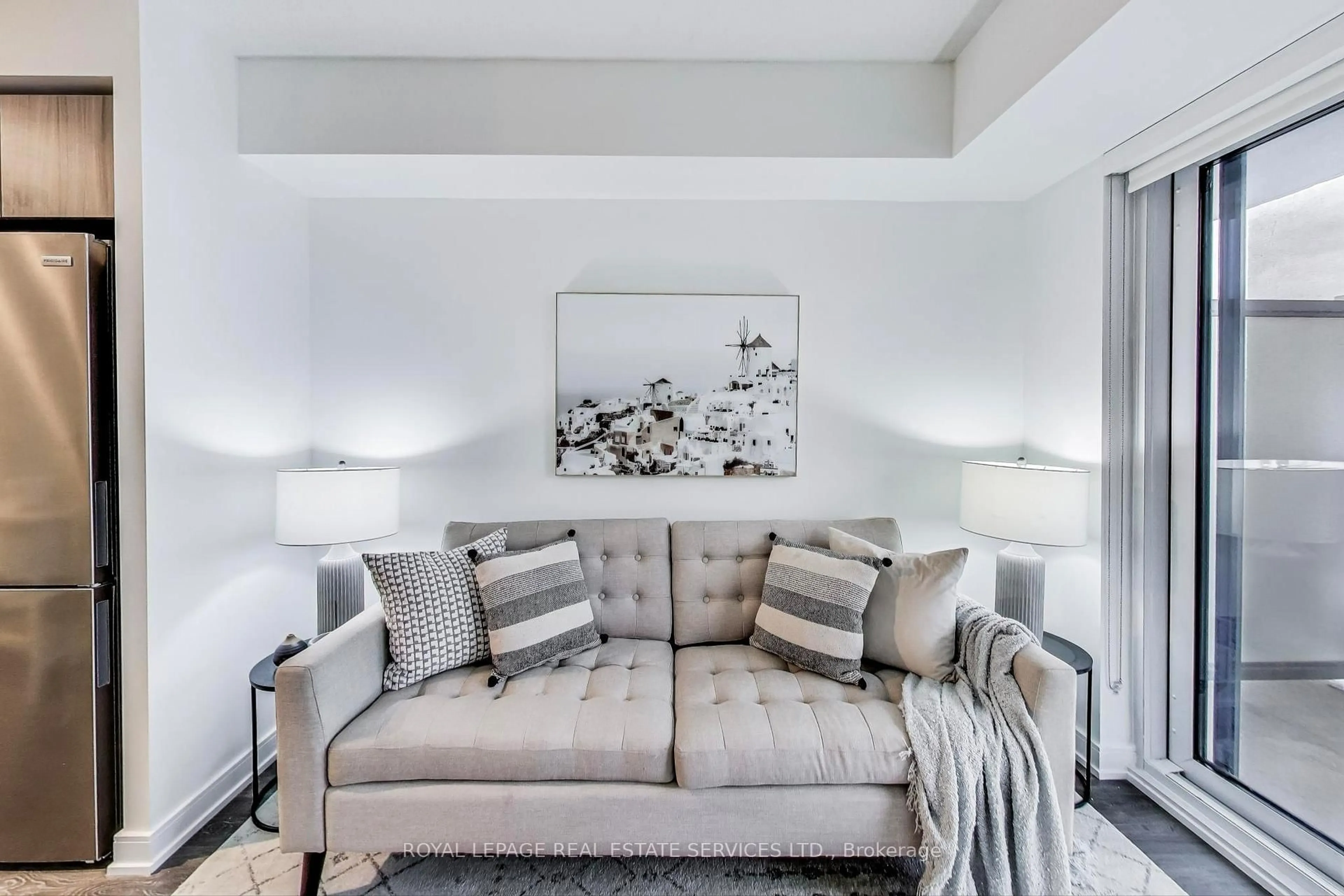 Living room with furniture, unknown for 30 Samuel Wood Way #2006, Toronto Ontario M9B 0C9