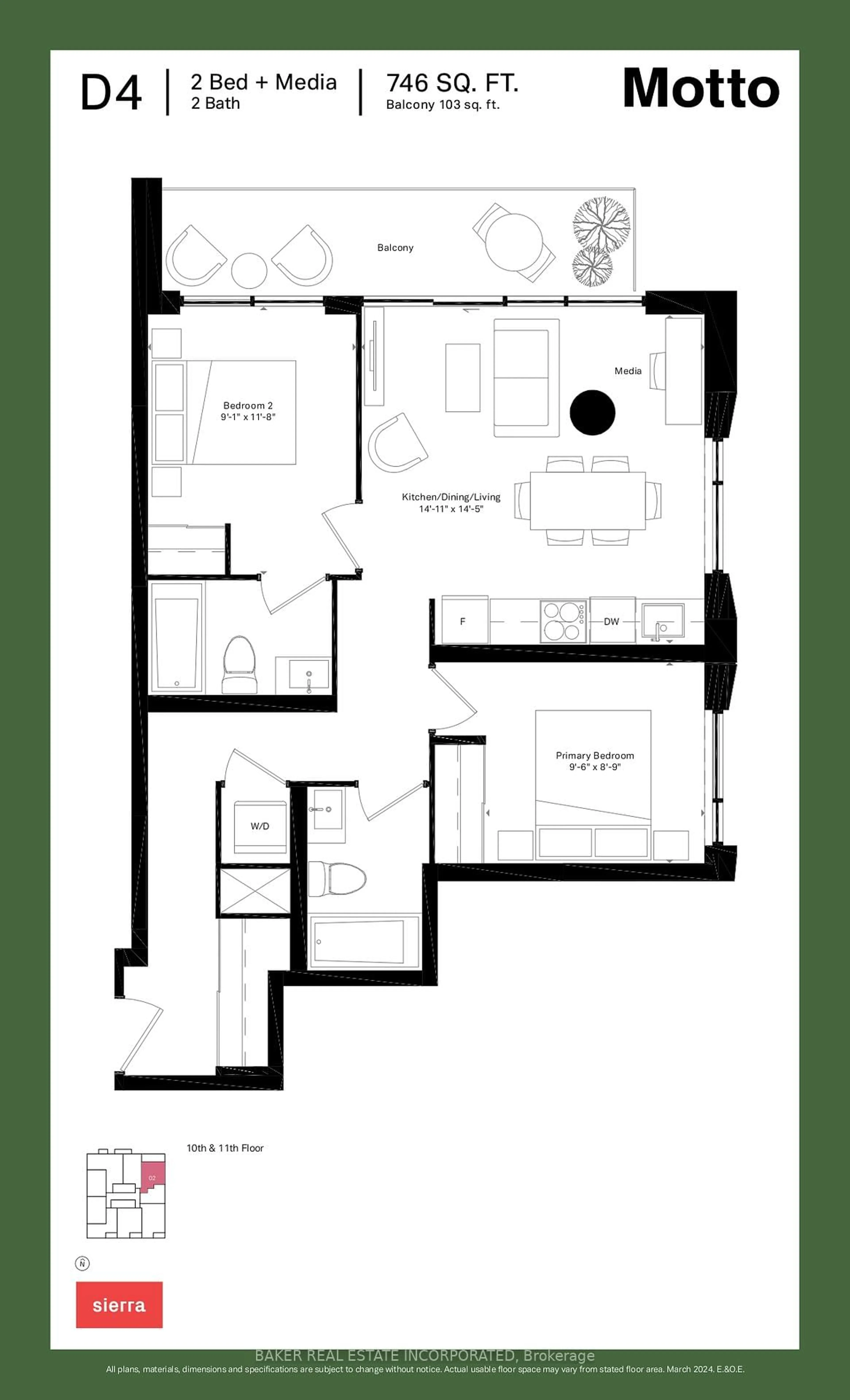 Floor plan for 758 Dovercourt Rd #1102, Toronto Ontario M6H 0G7