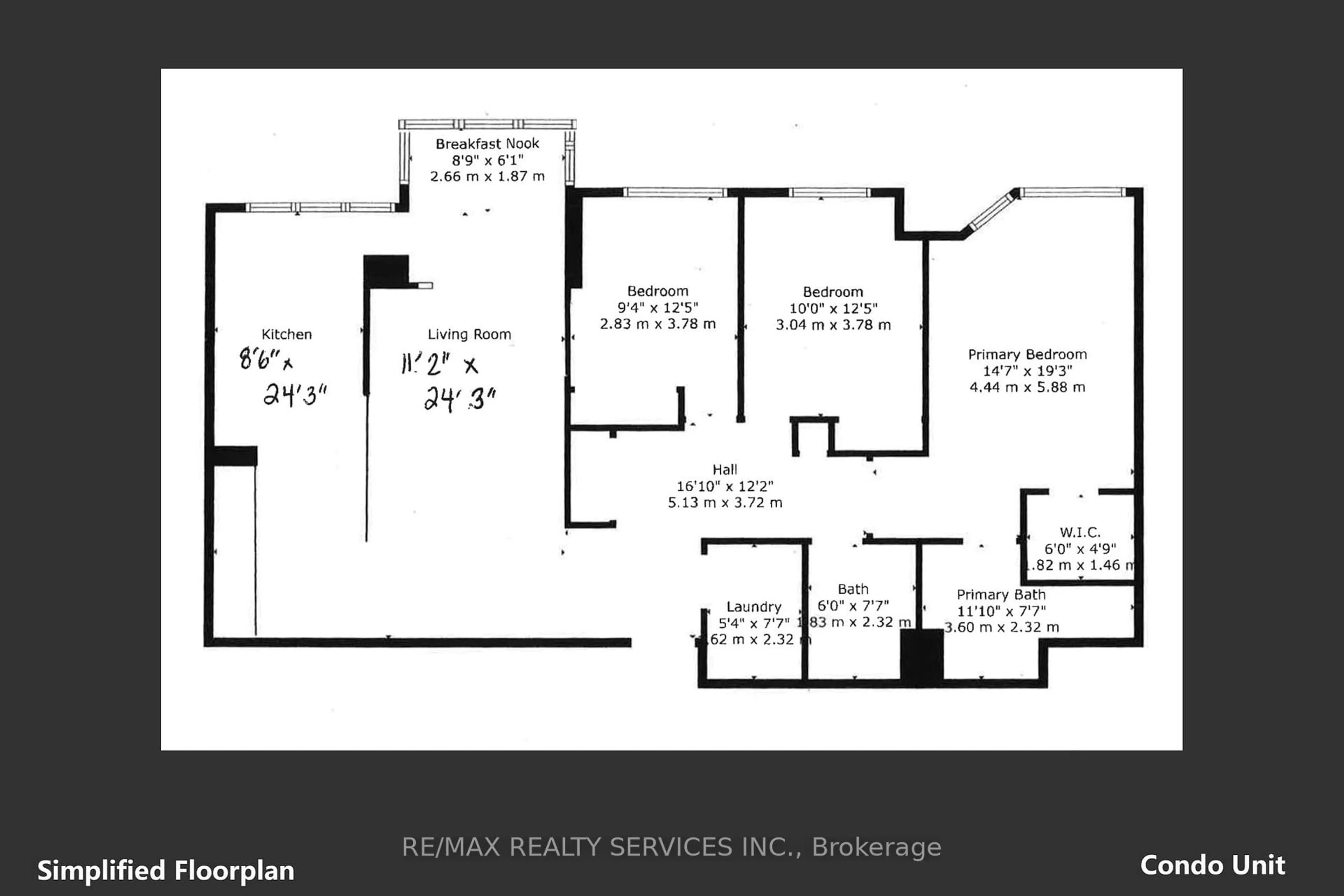 Floor plan for 20 Cherrytree Dr #905, Brampton Ontario L6Y 3V1