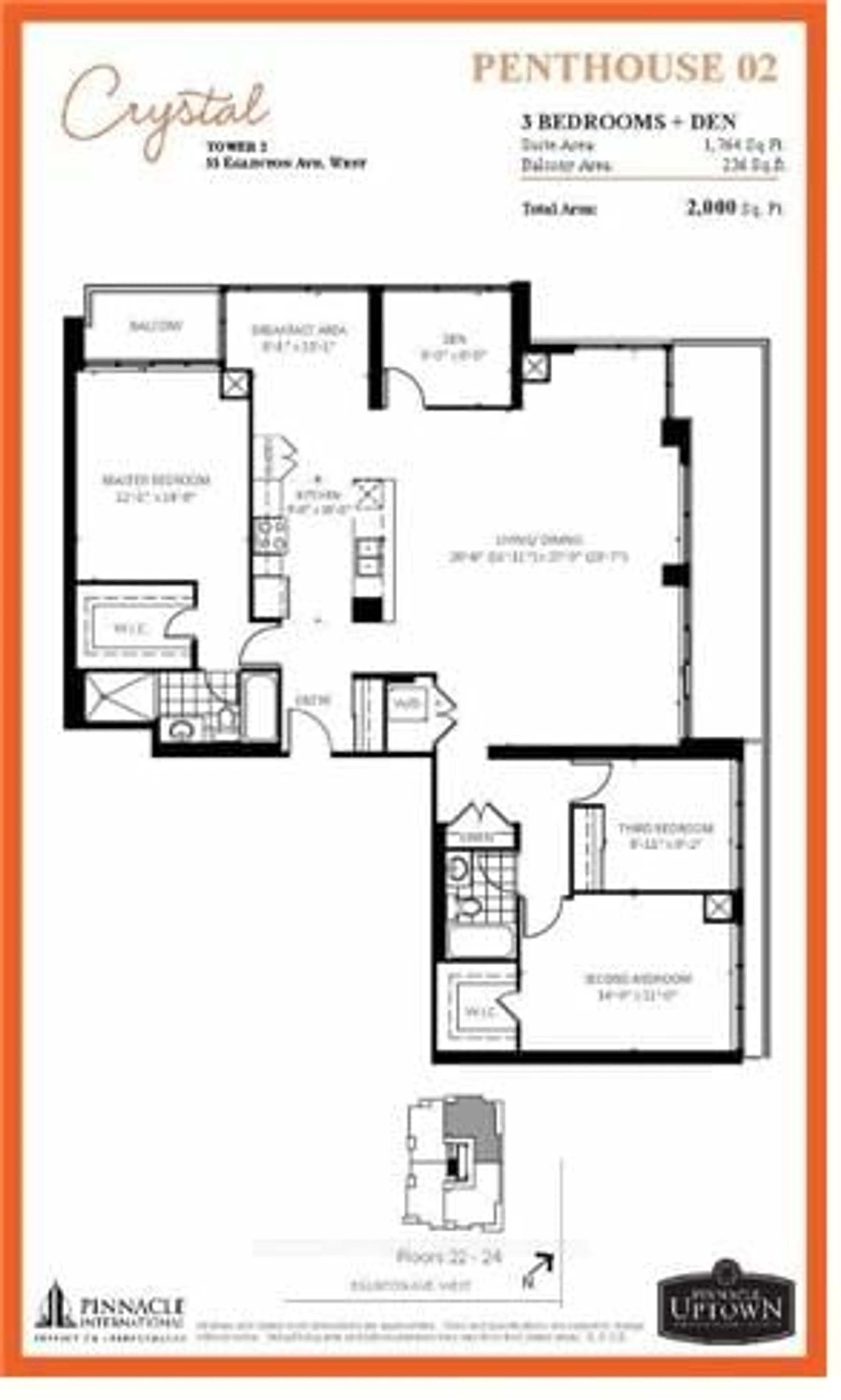 Floor plan for 55 Eglinton Ave #2402, Mississauga Ontario L5R 0E4