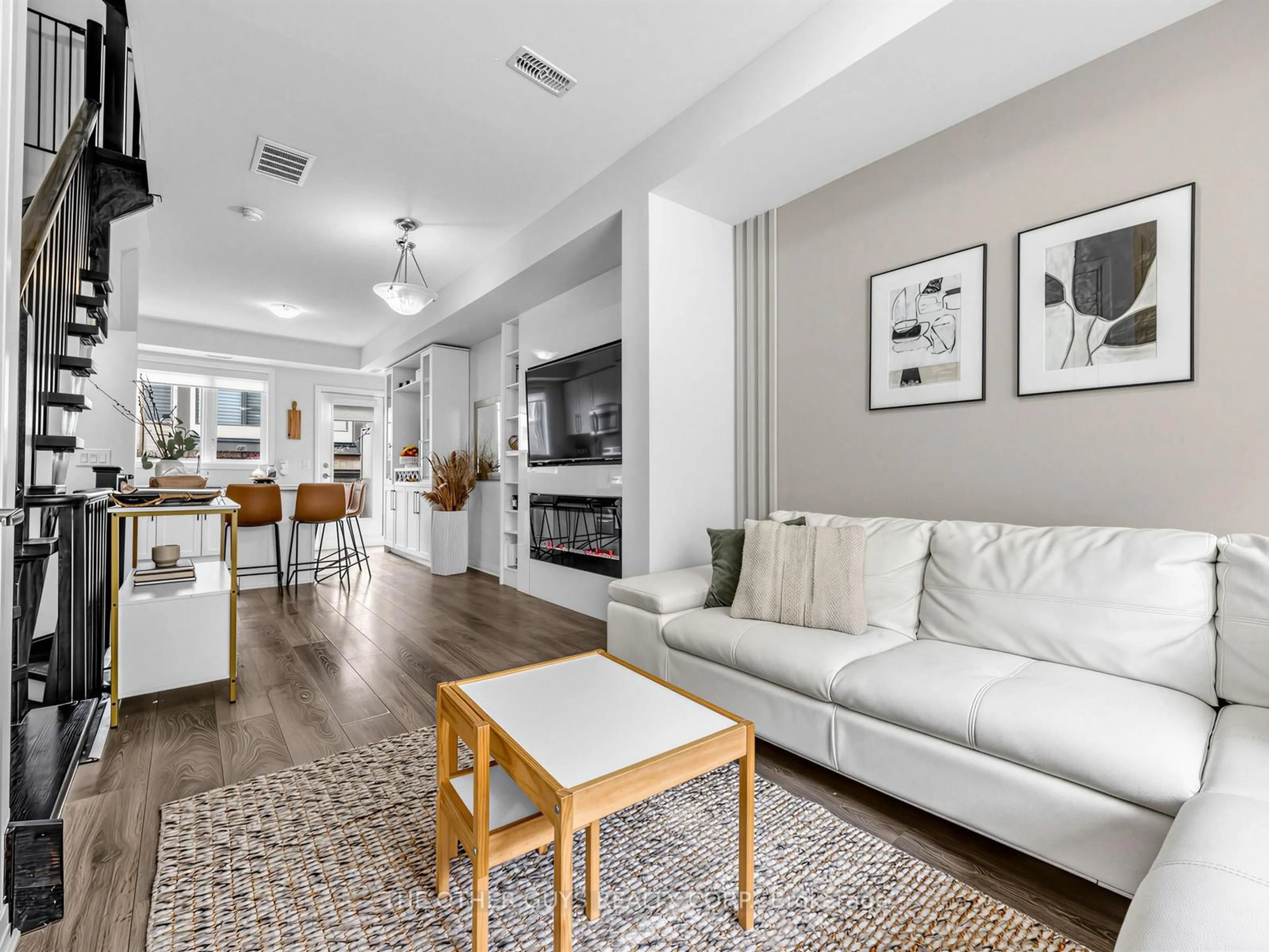 Living room with furniture, unknown for 60 Thomas Mulholland Dr #3, Toronto Ontario M3K 0A6