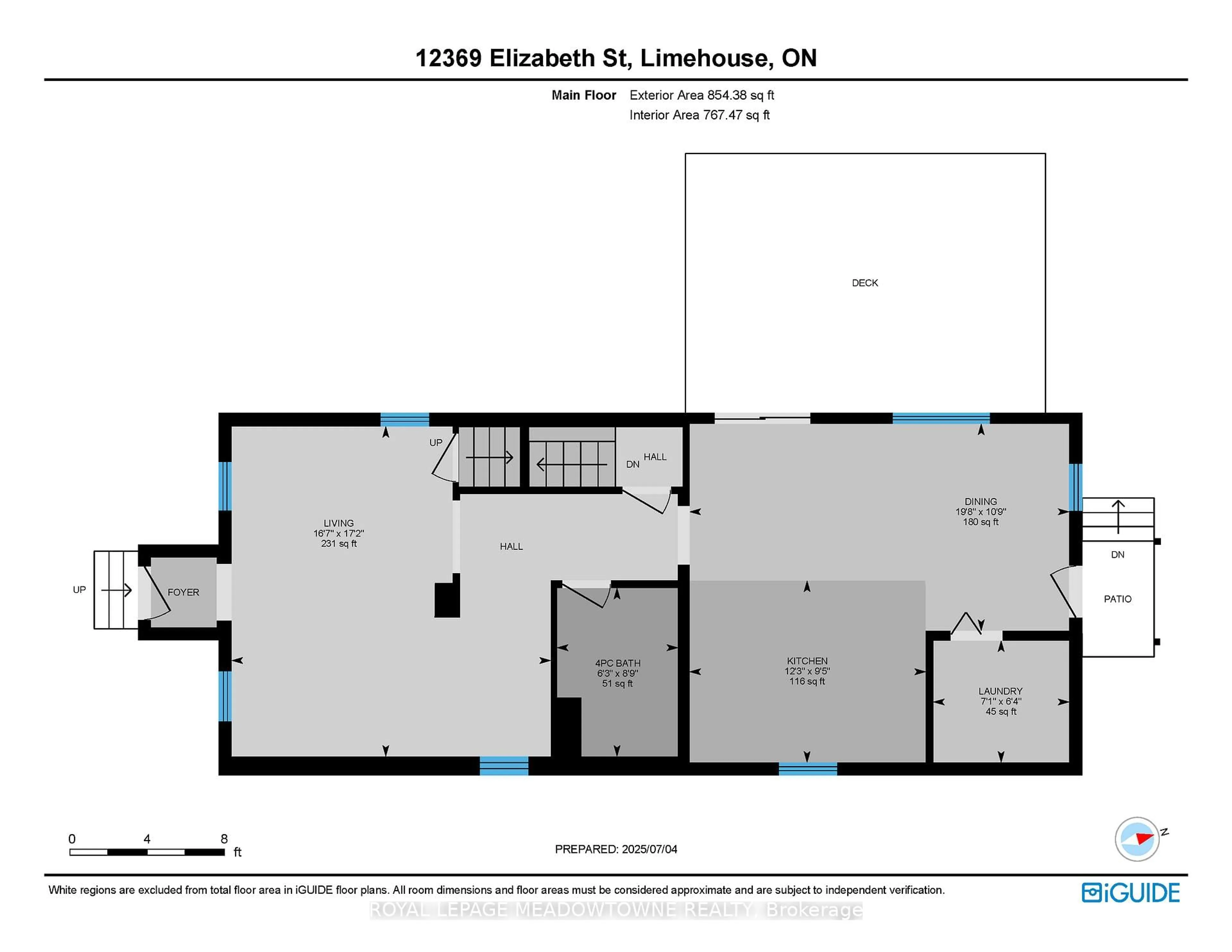 Floor plan for 12369 Elizabeth St, Halton Hills Ontario L0P 1H0