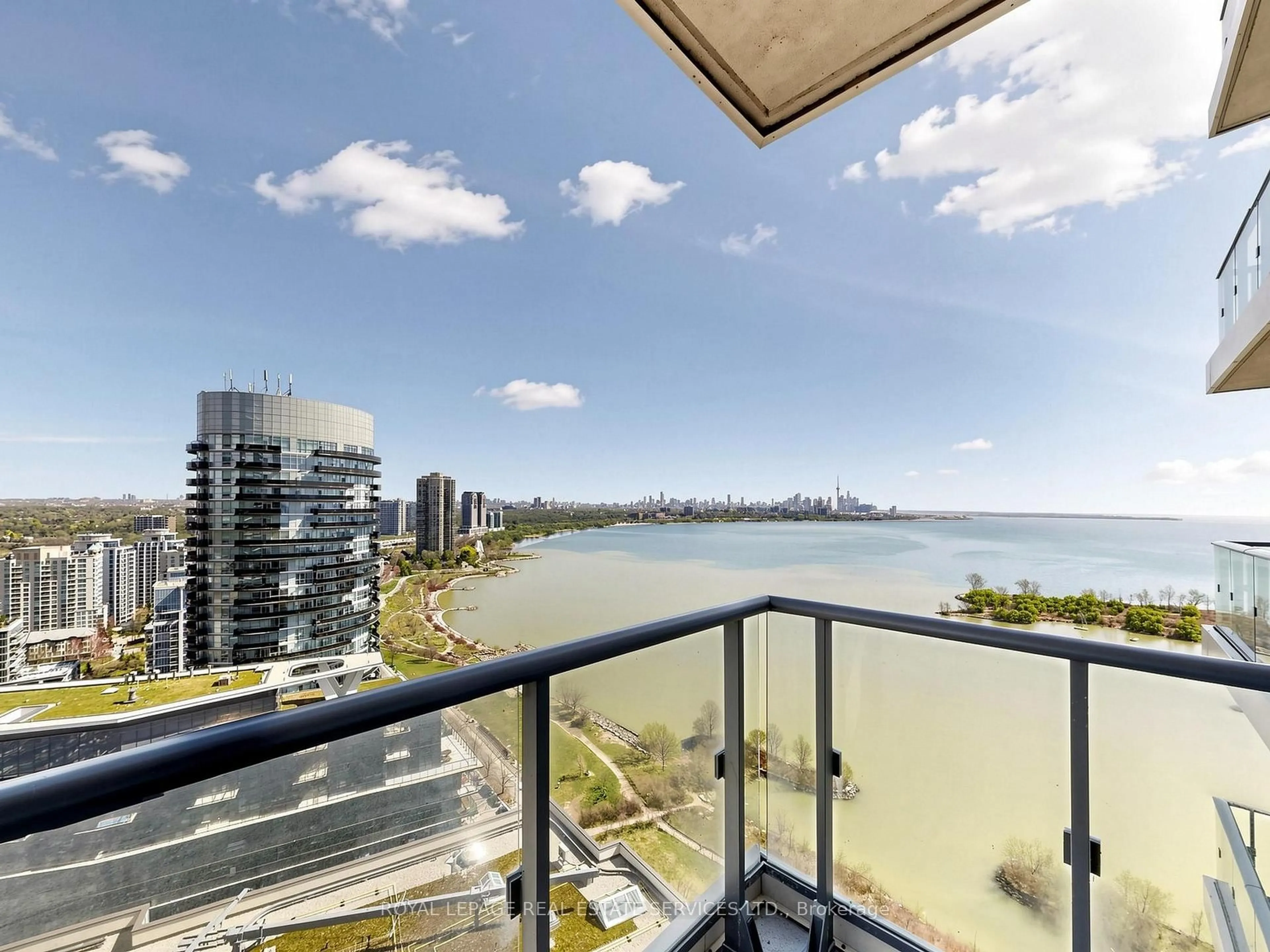 Balcony in the apartment, water/lake/river/ocean view for 59 Annie Craig Dr #2808, Toronto Ontario M8V 0C4