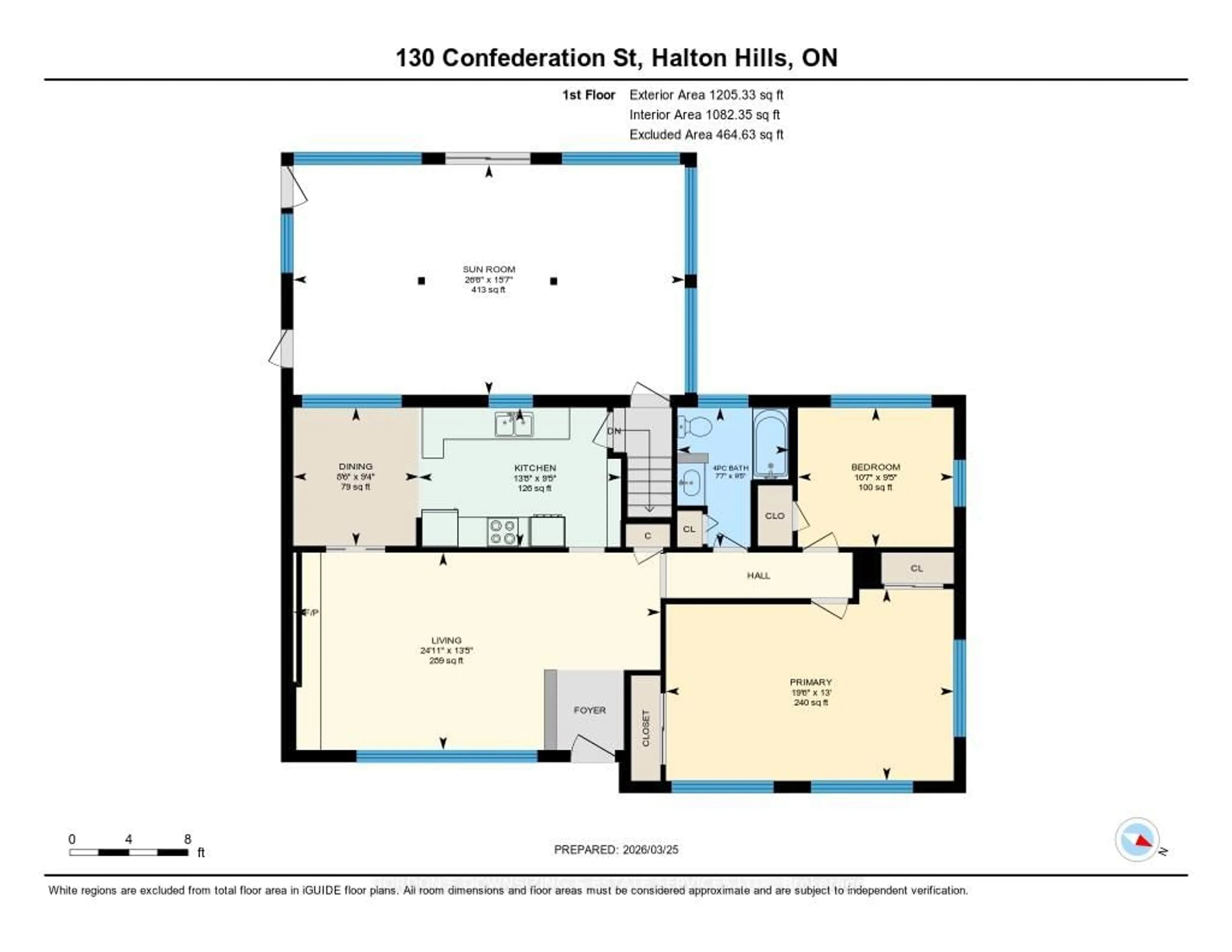 Floor plan for 130 Confederation St, Halton Hills Ontario L7G 3S2