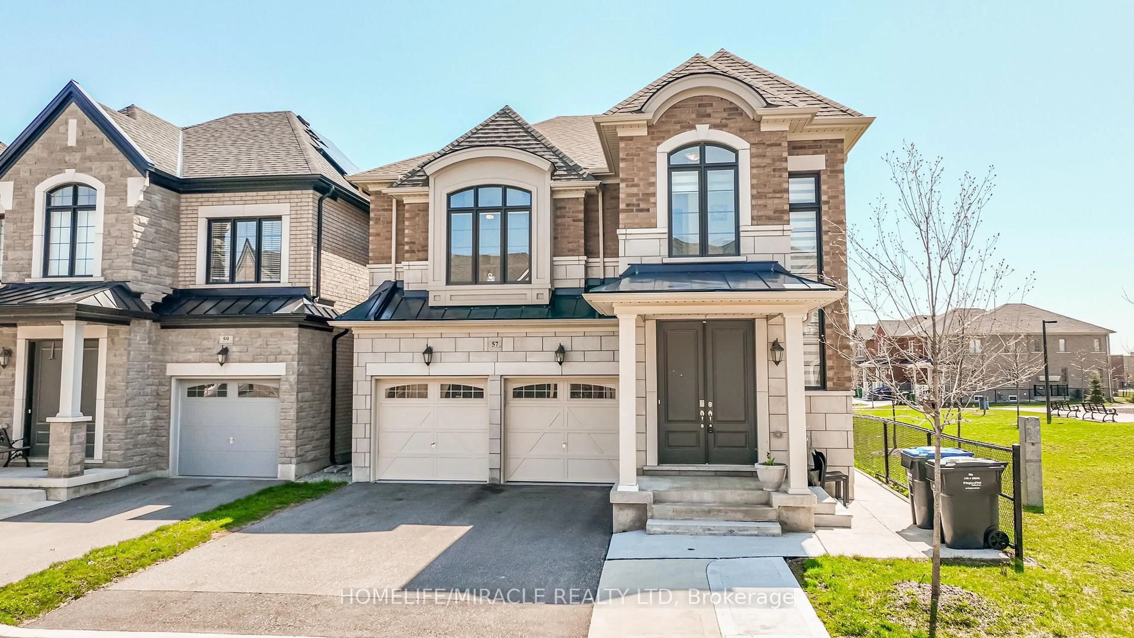 Home with brick exterior material, street for 57 Brent Stephens Way, Brampton Ontario L7A 5B5