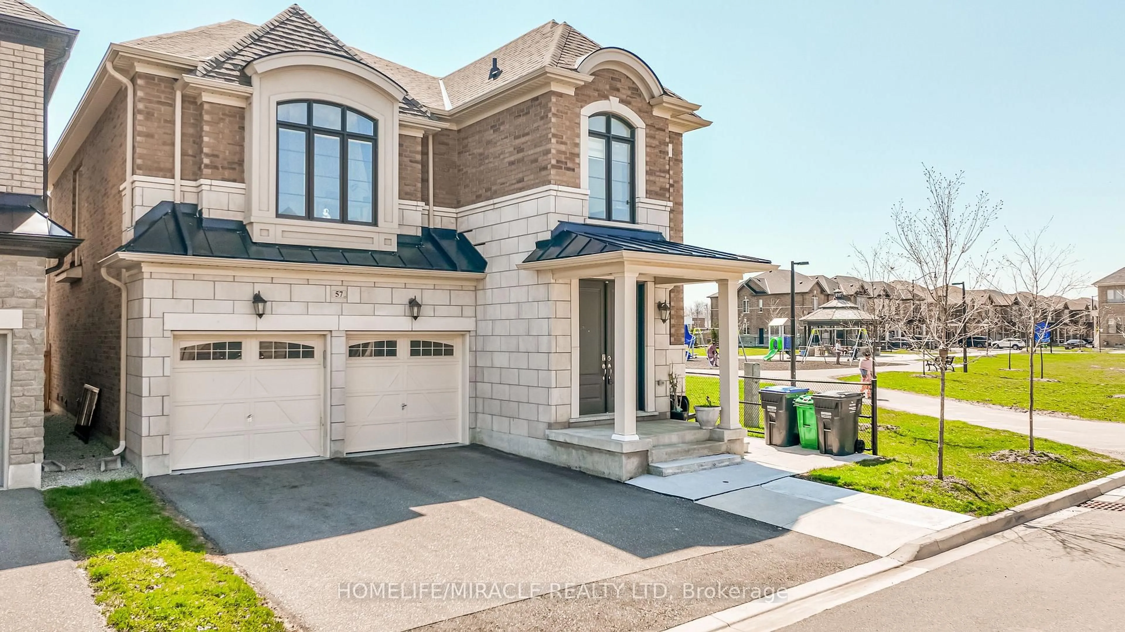 Home with brick exterior material, street for 57 Brent Stephens Way, Brampton Ontario L7A 5B5