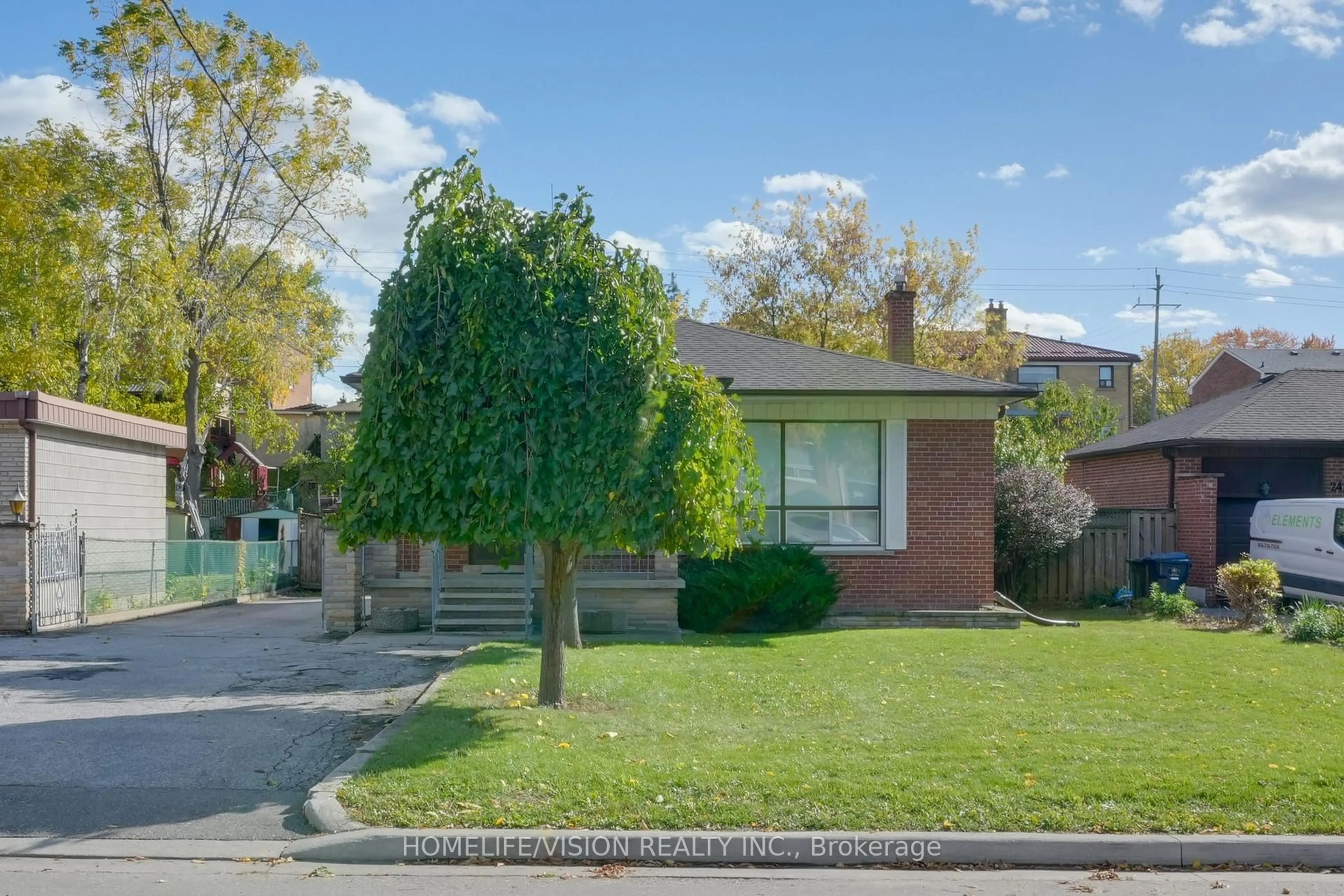 Home with brick exterior material, street for 239 Epsom Downs Dr, Toronto Ontario M3M 1T3