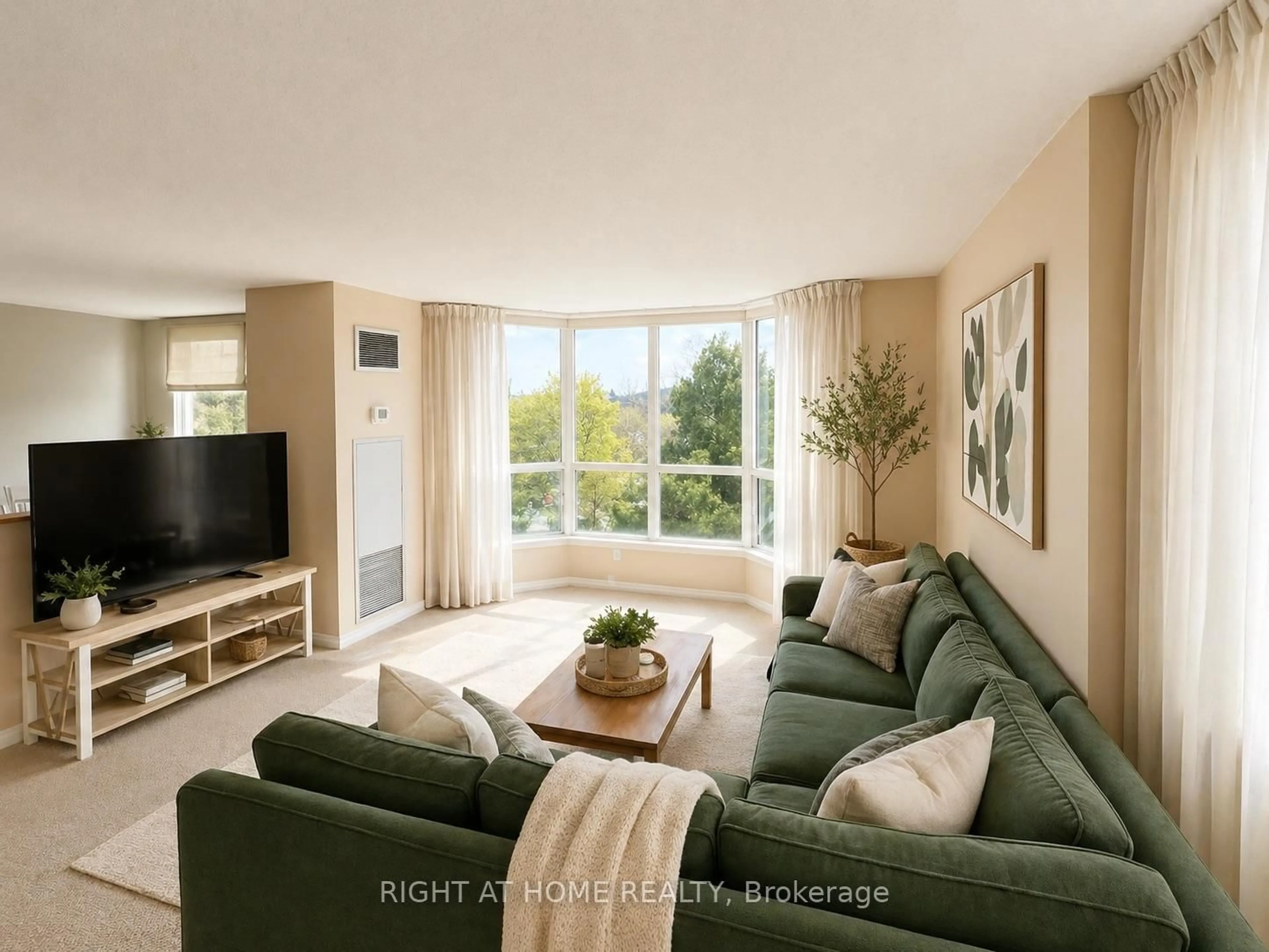 Living room with furniture, unknown for 100 Millside Dr #507, Milton Ontario L9T 5E2