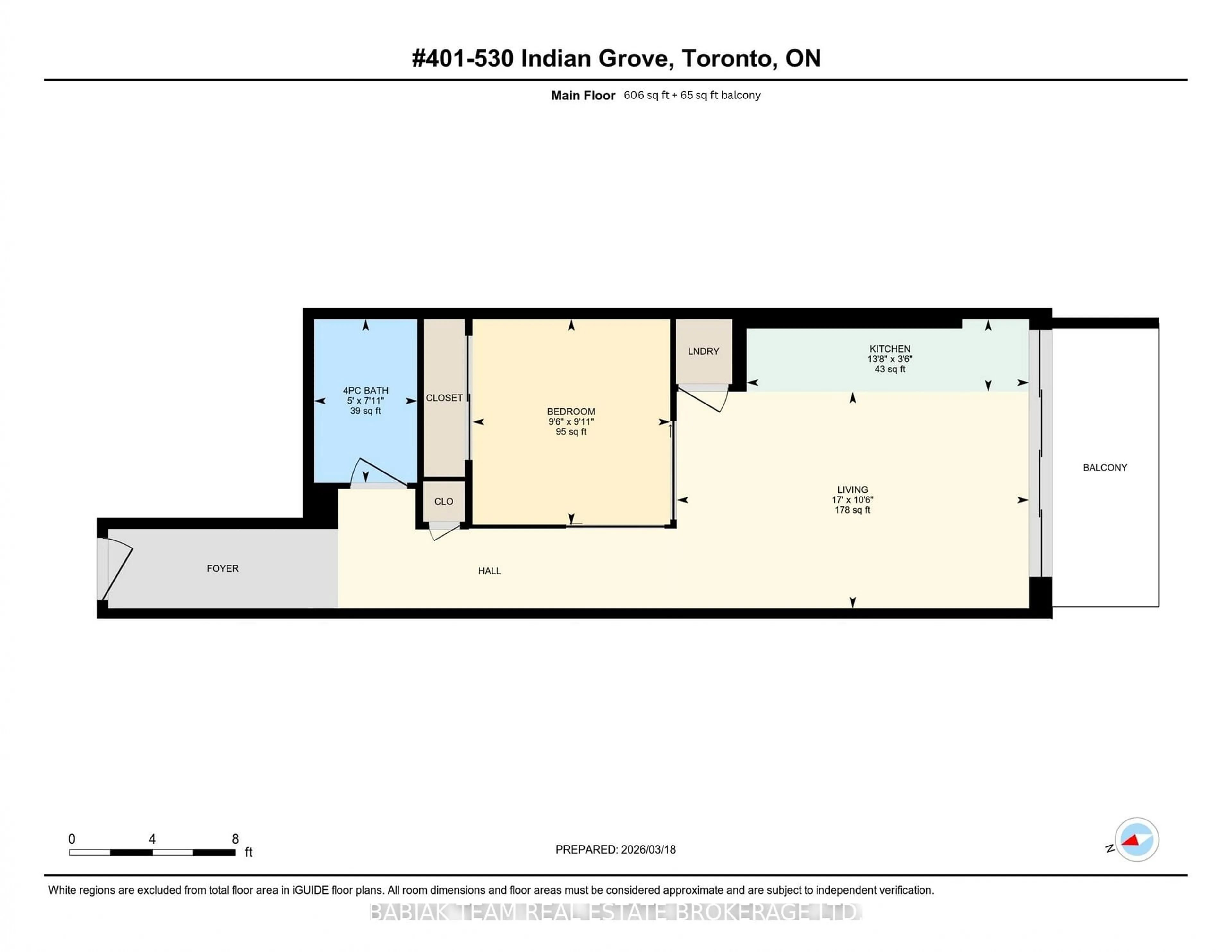 Floor plan for 530 Indian Grve #401, Toronto Ontario M6P 0B3