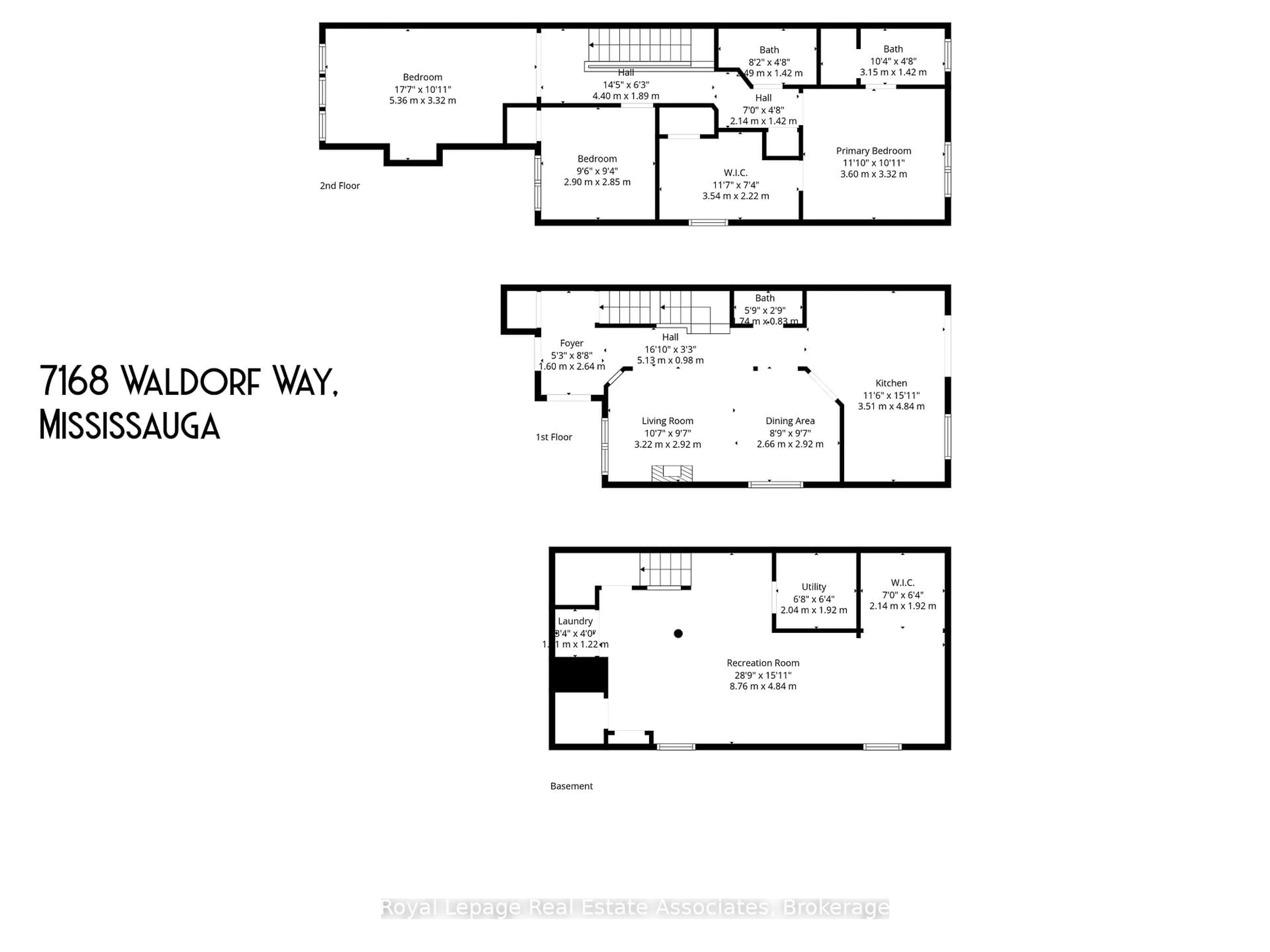 Floor plan for 7168 Waldorf Way, Mississauga Ontario L5N 7R3