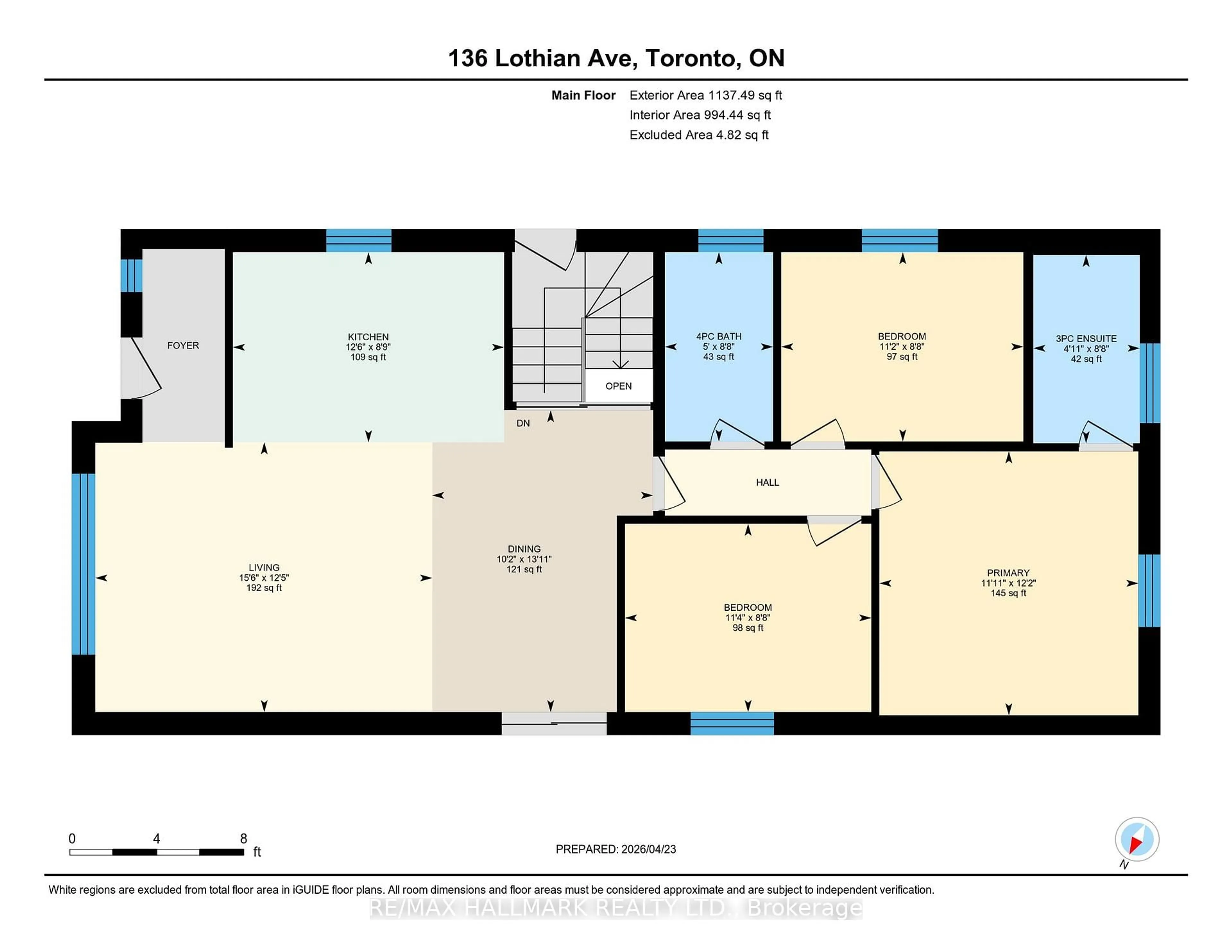Floor plan for 136 Lothian Ave, Toronto Ontario M8Z 4L4