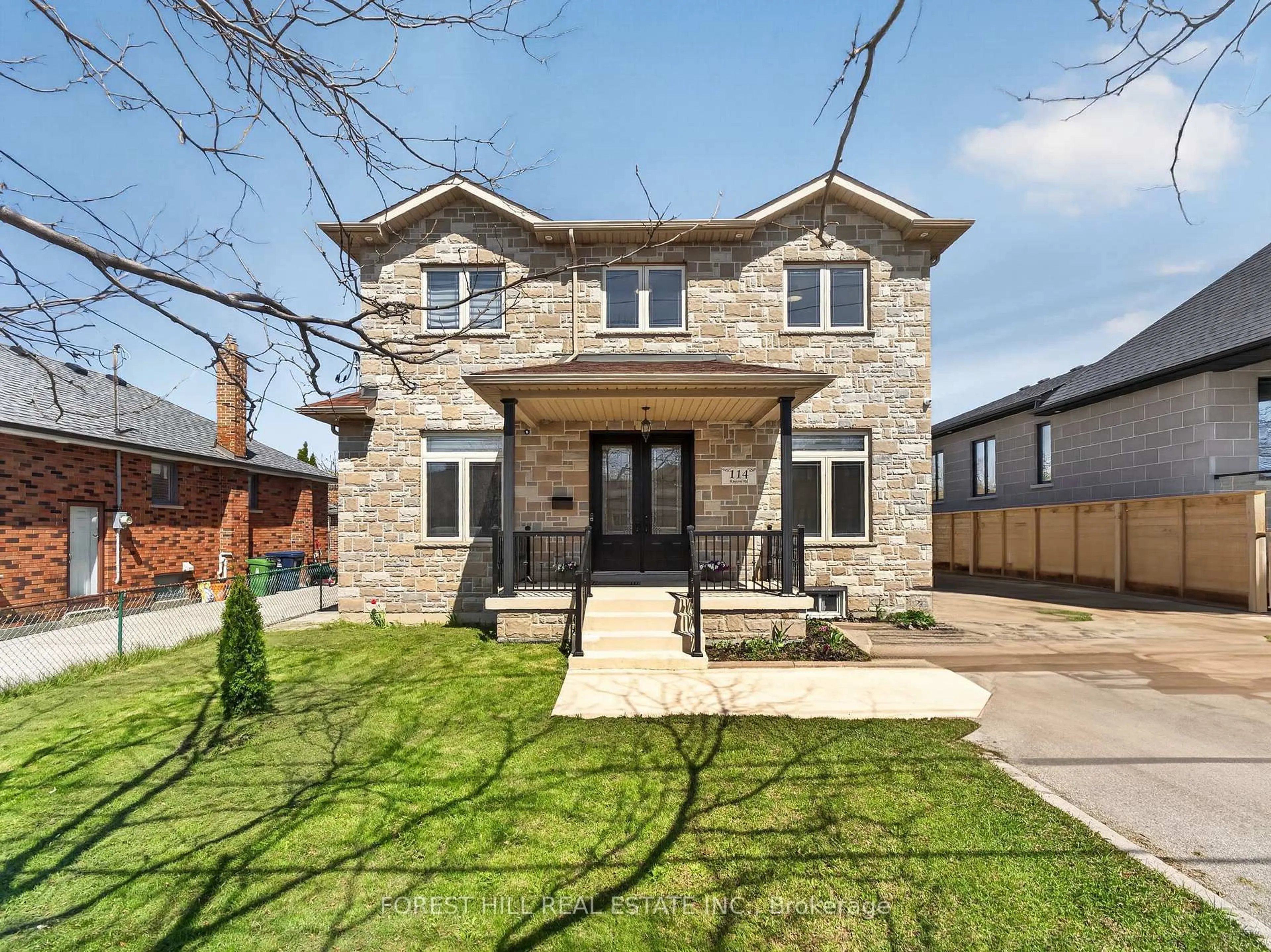 Home with brick exterior material, street for 114 Regent Rd, Toronto Ontario M3K 1H4