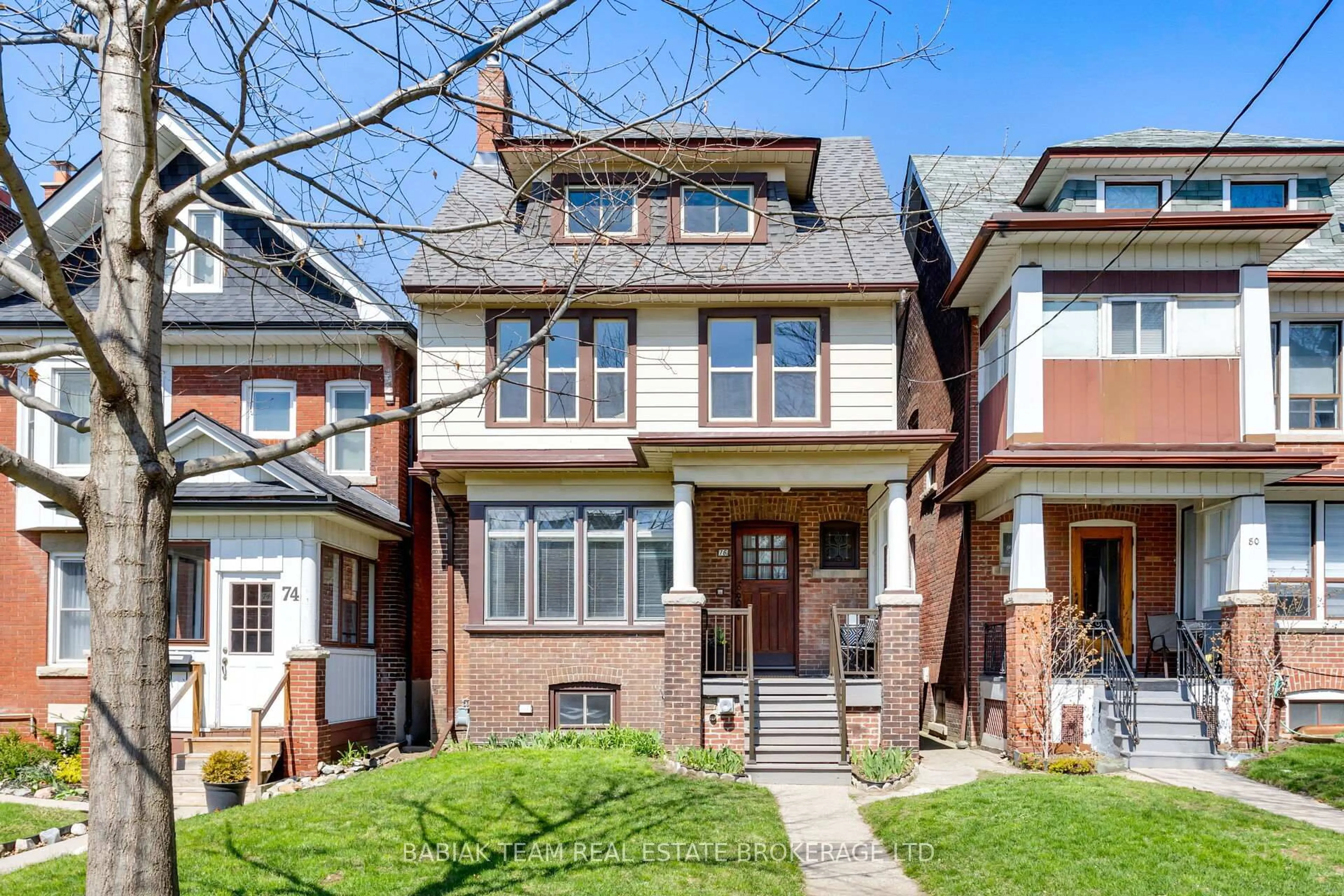 Home with brick exterior material, street for 76 Parkway Ave, Toronto Ontario M6R 1T5