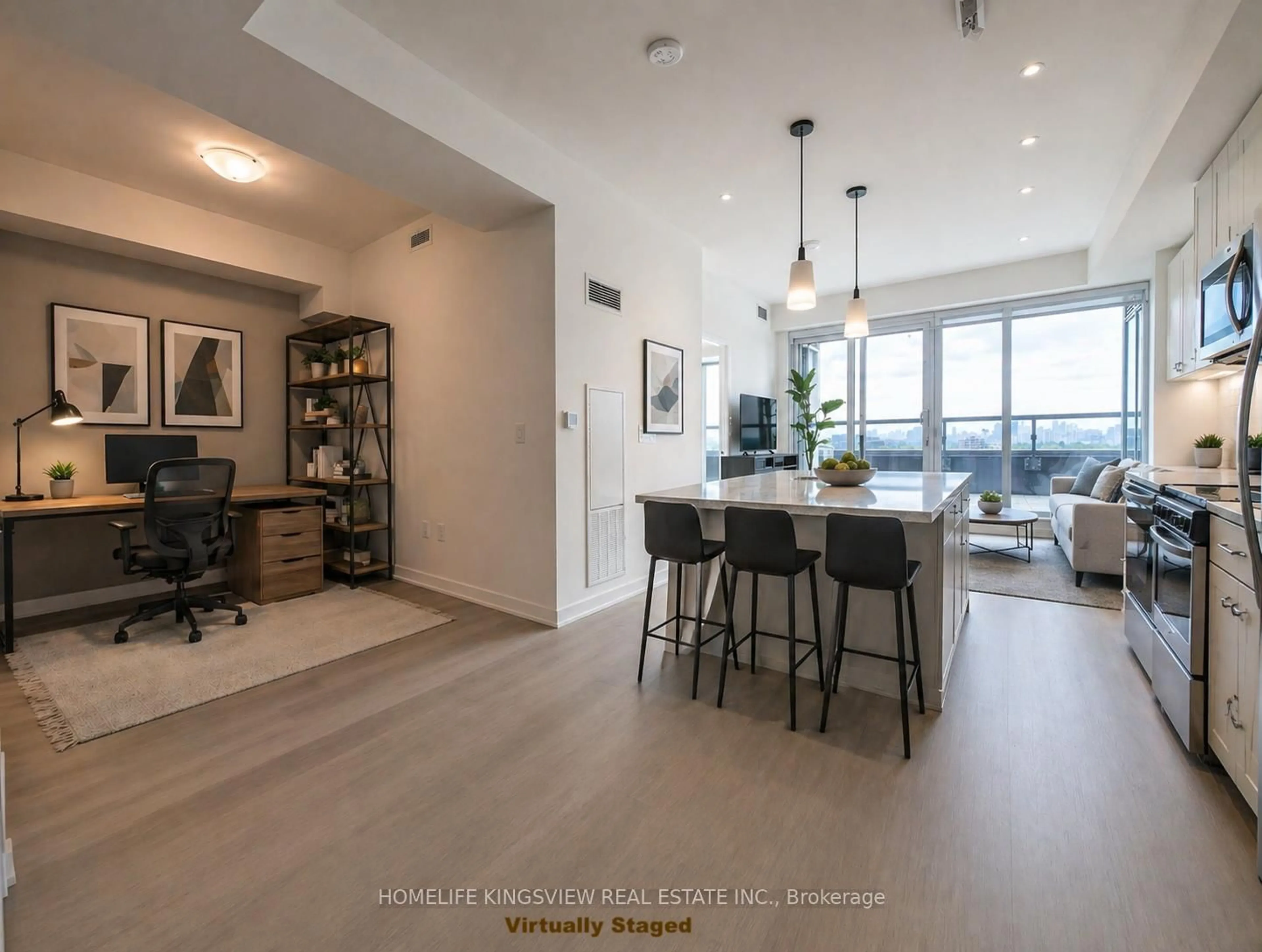Open concept kitchen, unknown for 859 The Queensway #910, Toronto Ontario M8Z 1N8