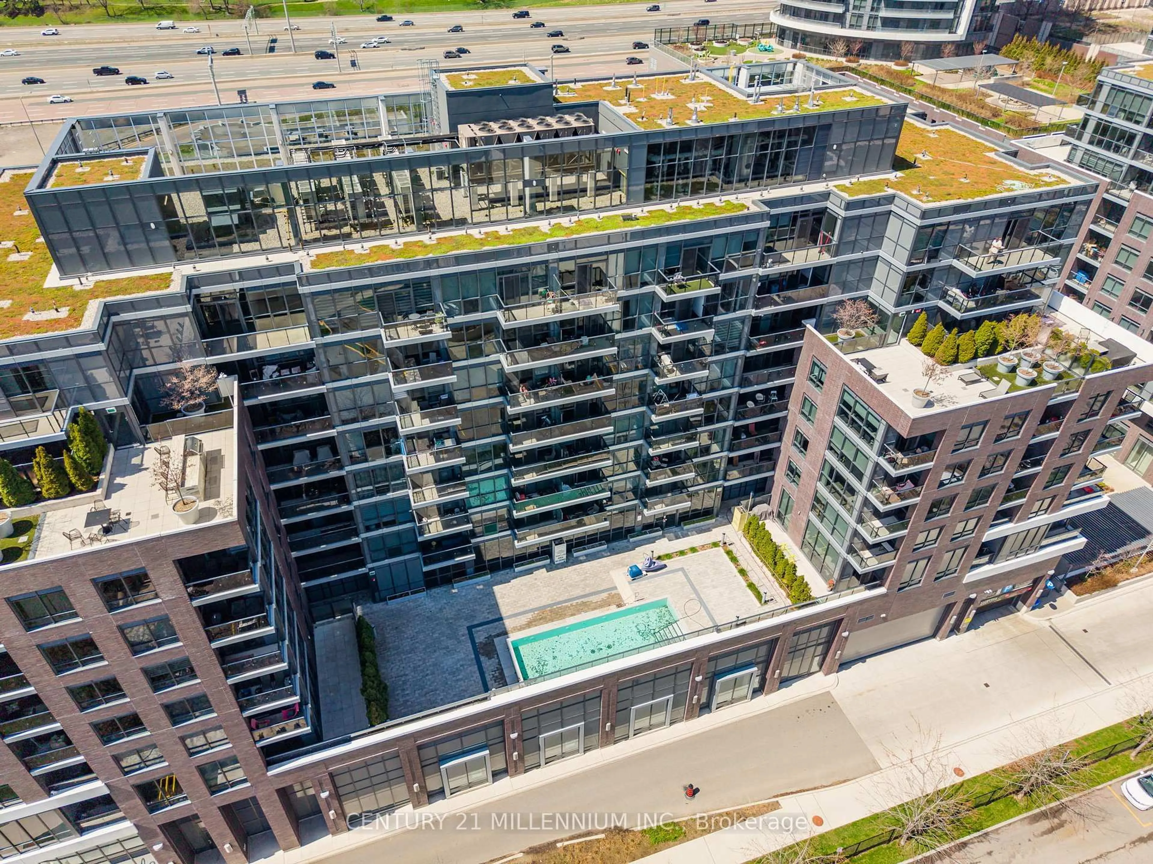 A pic from outside/outdoor area/front of a property/back of a property/a pic from drone, city buildings view from balcony for 10 Gibbs Rd #1013, Toronto Ontario M9B 6L6