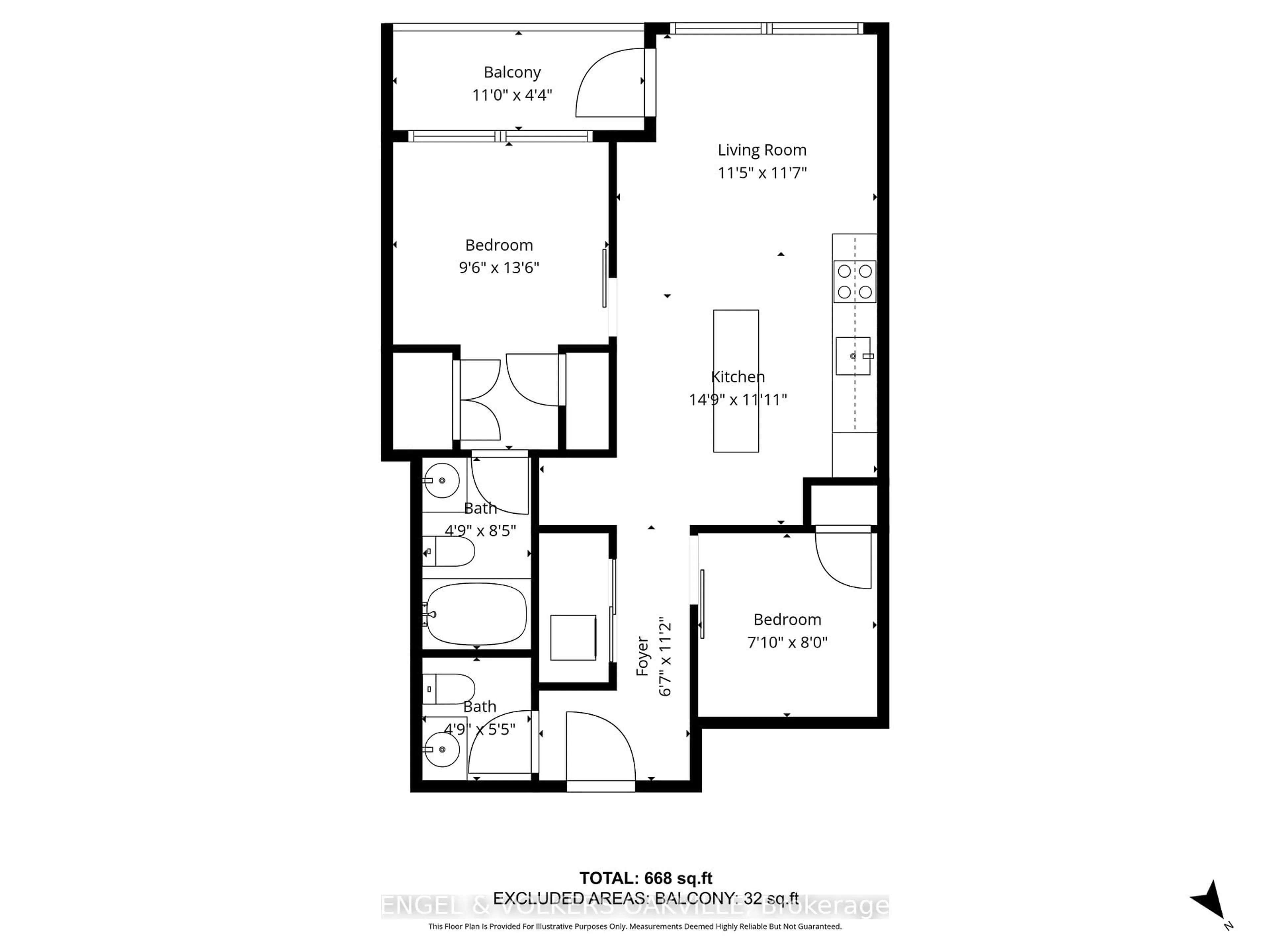 Floor plan for 28 Ann St #418, Mississauga Ontario L5G 0E1