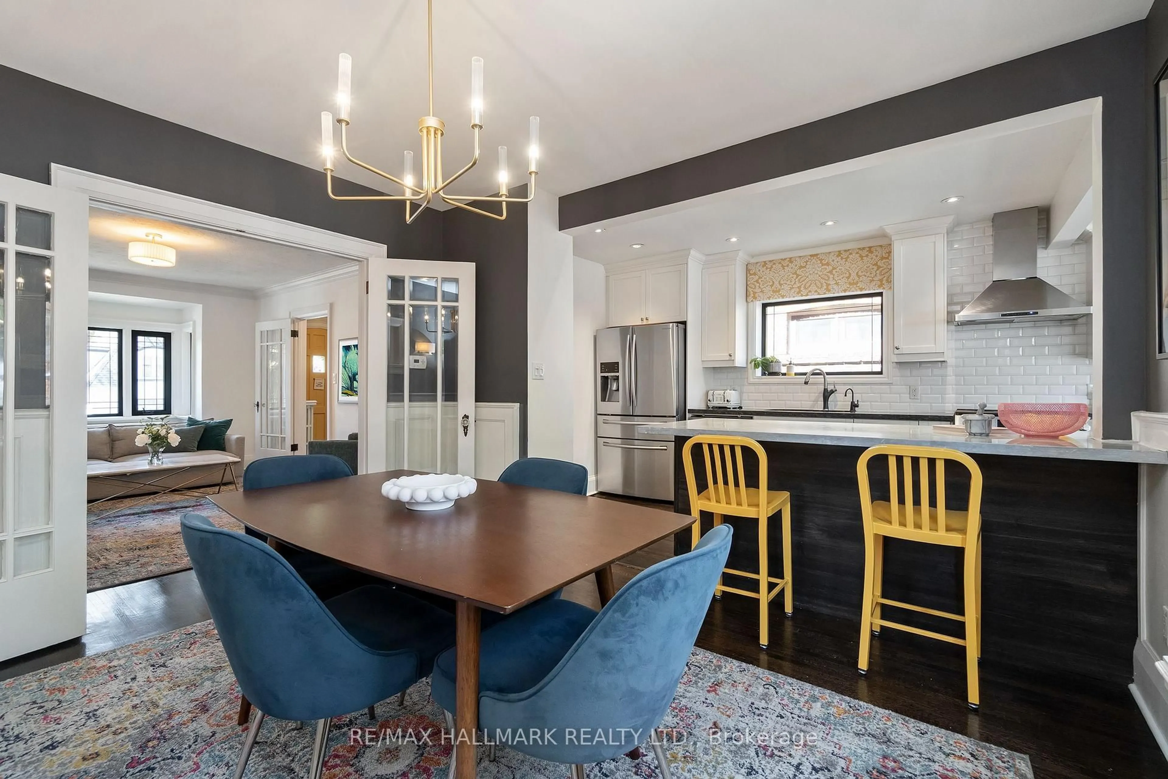 Open concept kitchen, ceramic/tile floor for 81 Armadale Ave, Toronto Ontario M6S 3W9