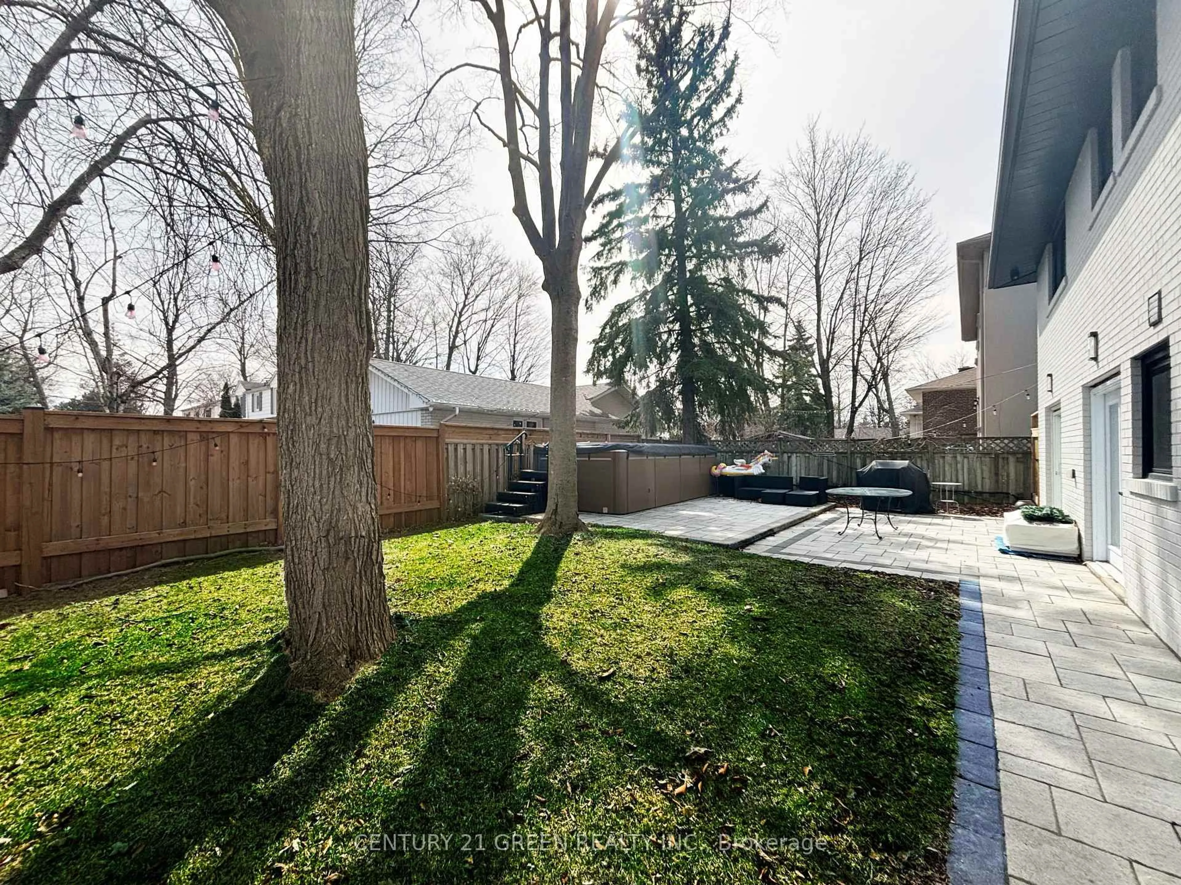 Patio, forest/trees view for 18 Winsdale Rd, Toronto Ontario M9C 2W8