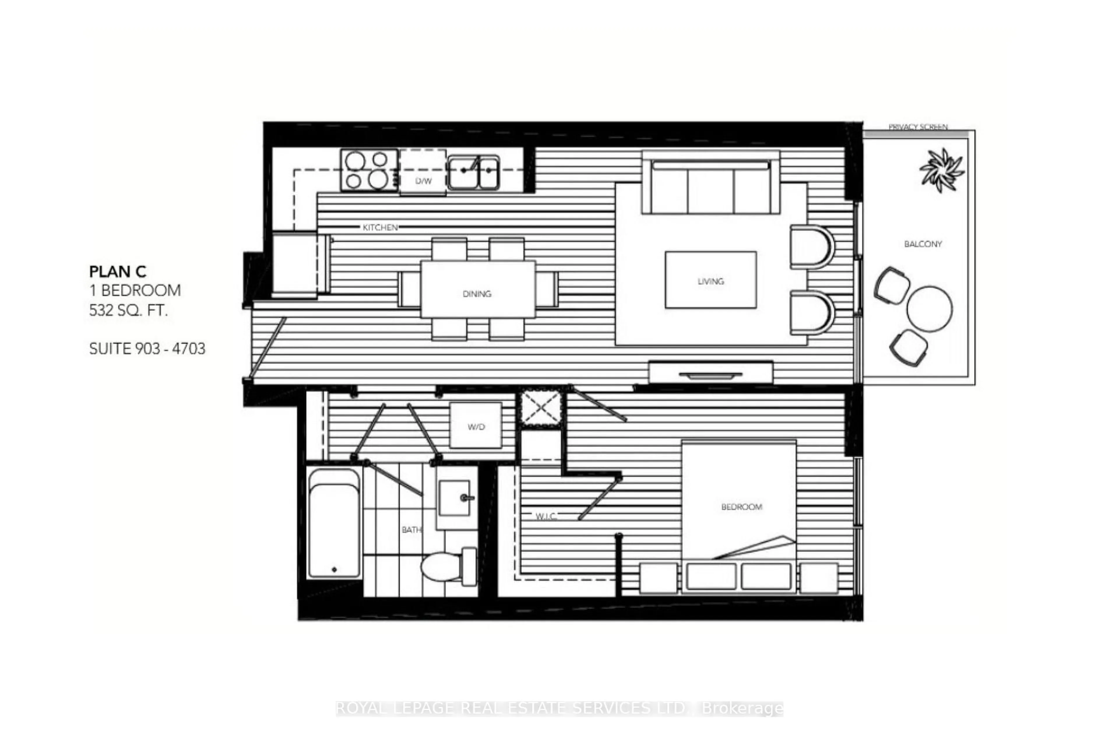 Floor plan for 2200 Lake Shore Blvd #2903, Toronto Ontario M8V 1A4