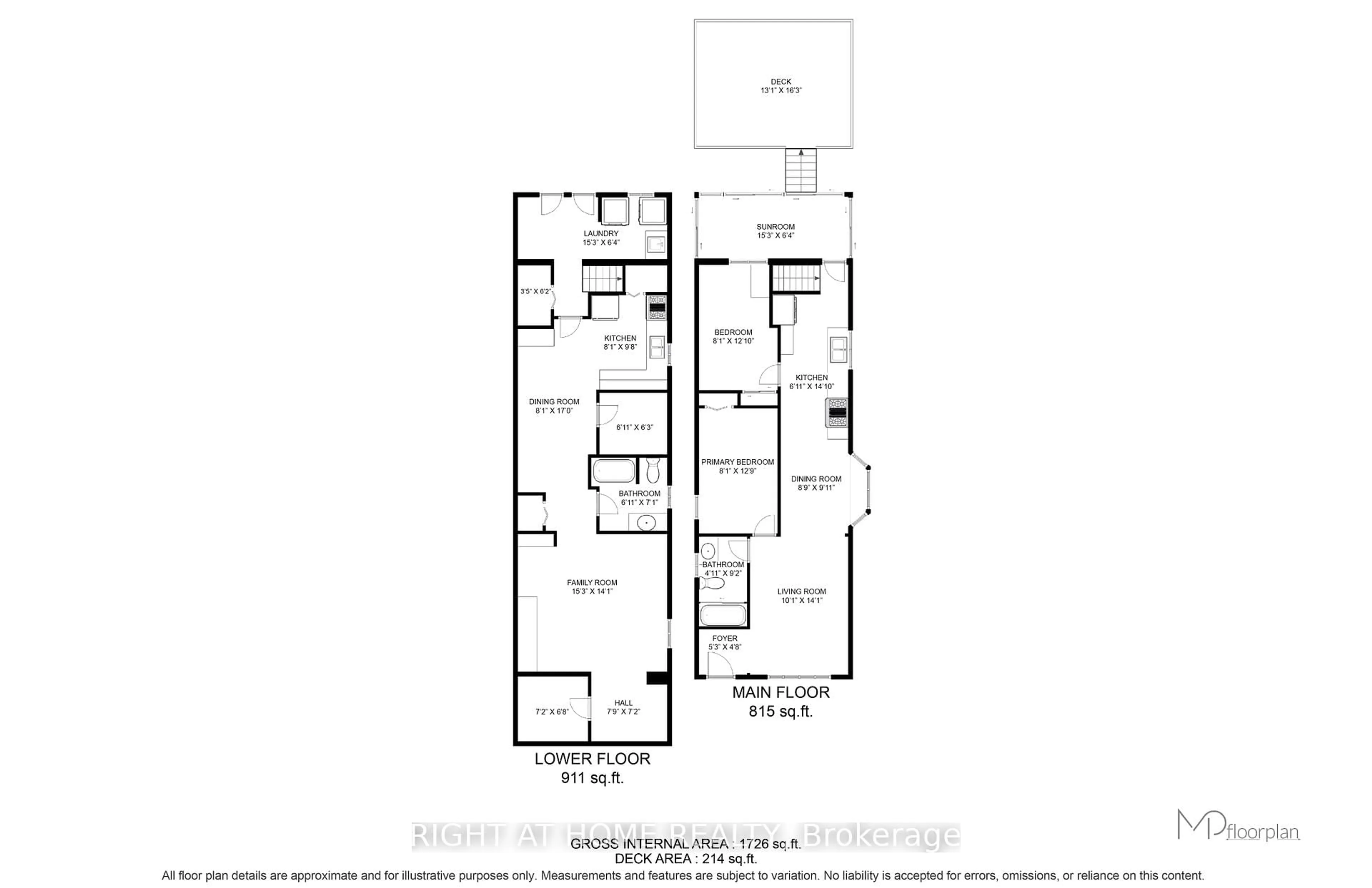 Floor plan for 40 Sanderstead Ave, Toronto Ontario M6E 4X7