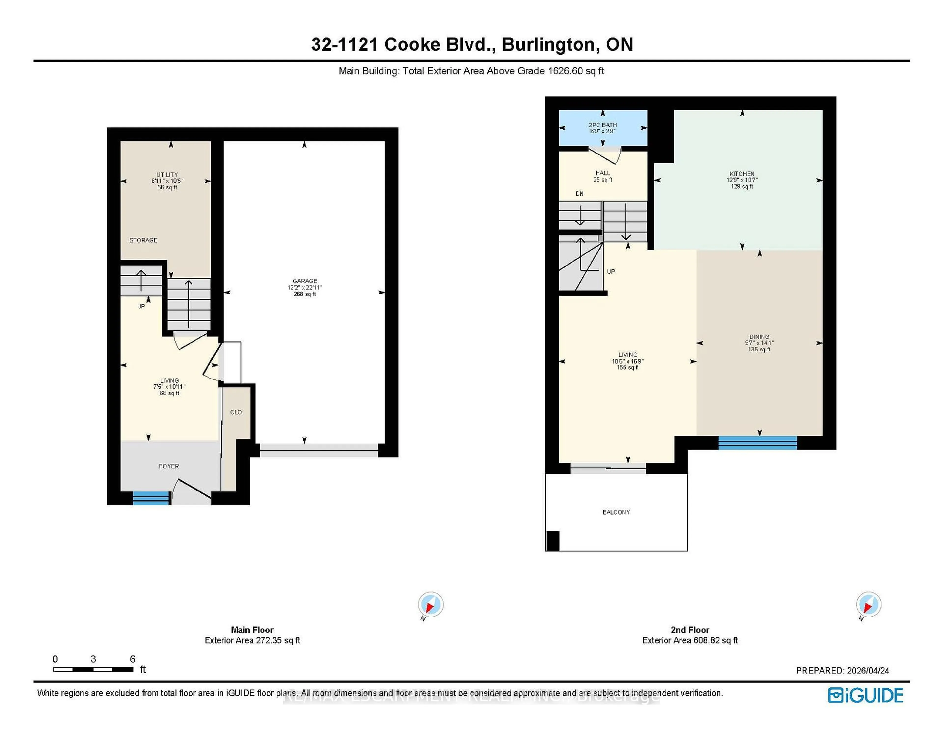 Floor plan for 1121 Cooke Blvd #32, Burlington Ontario L7T 0C3