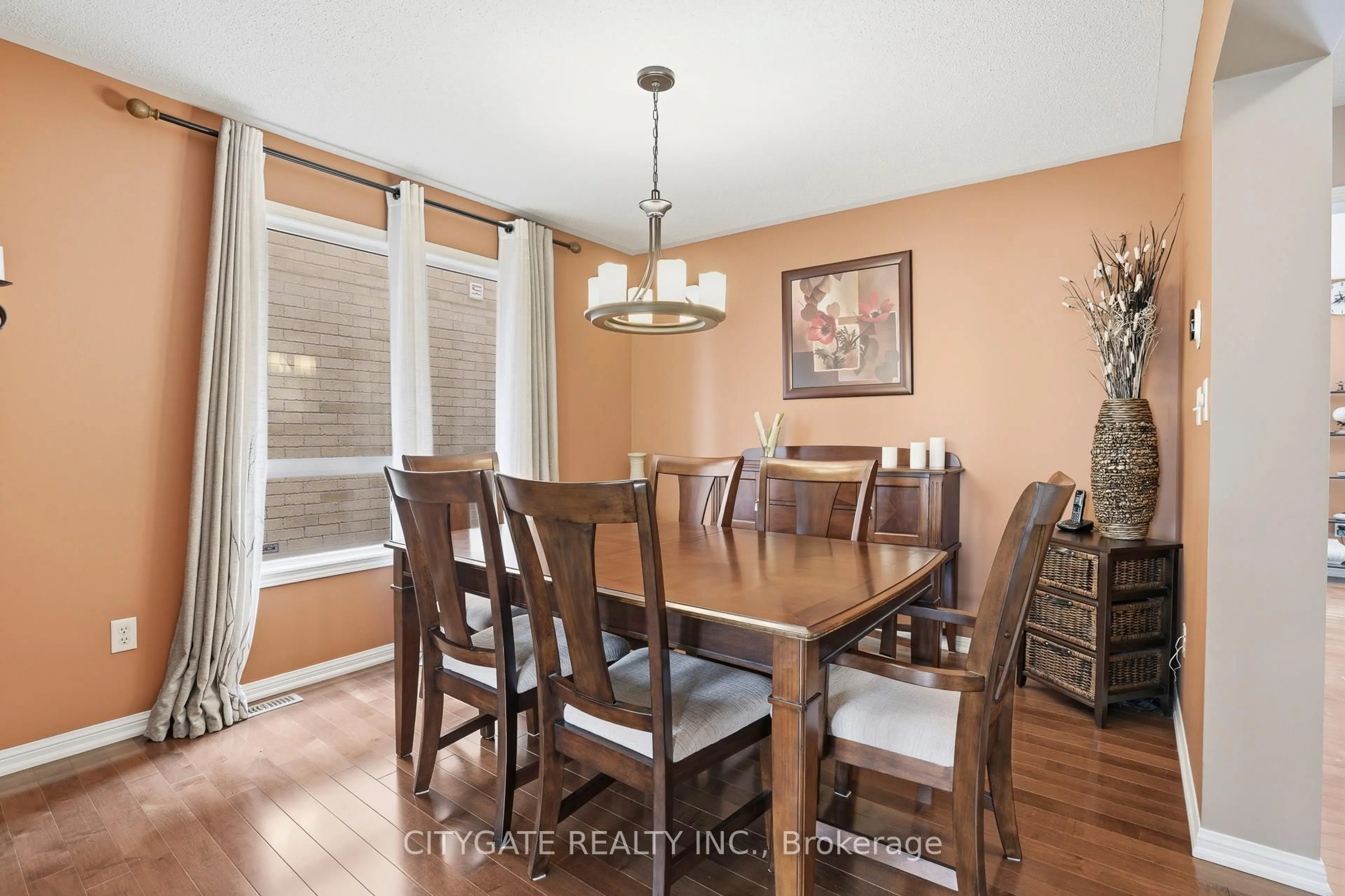 Dining room, wood/laminate floor for 1062 Ferguson Dr, Milton Ontario L9T 6V2