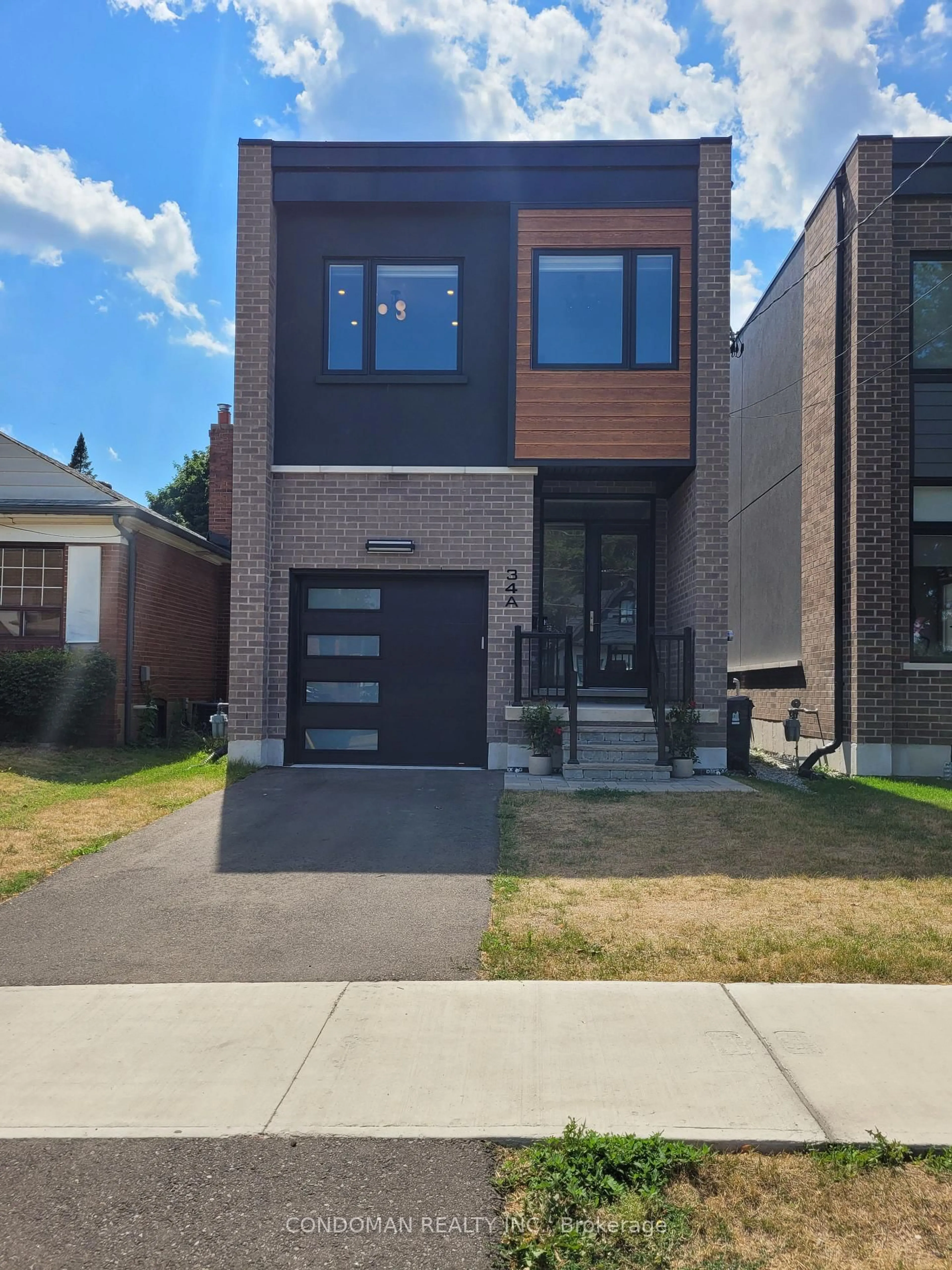 Home with brick exterior material, street for 34A Bellman Ave, Toronto Ontario M8W 4A3