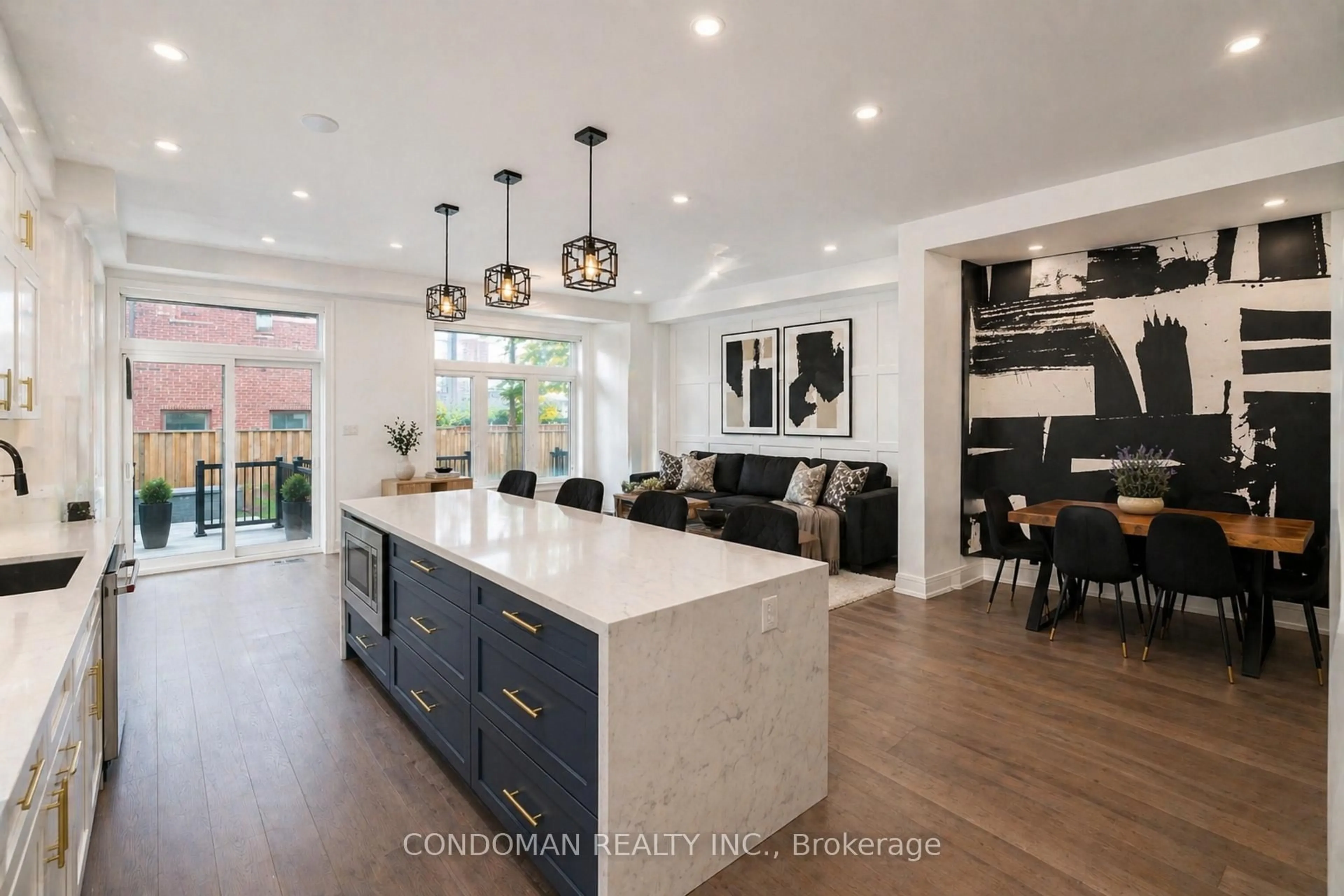 Open concept kitchen, ceramic/tile floor for 34A Bellman Ave, Toronto Ontario M8W 4A3