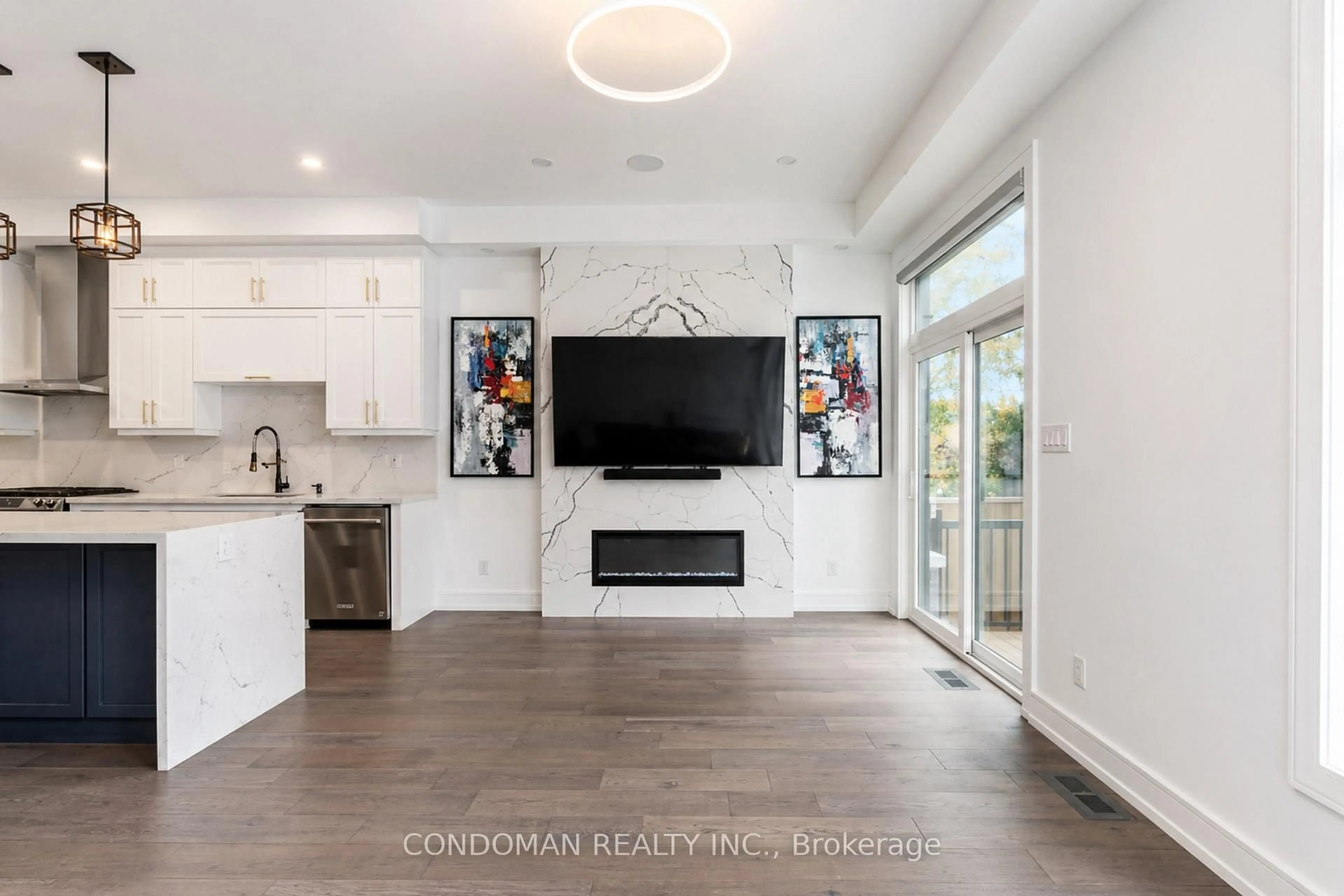 Open concept kitchen, ceramic/tile floor for 34A Bellman Ave, Toronto Ontario M8W 4A3