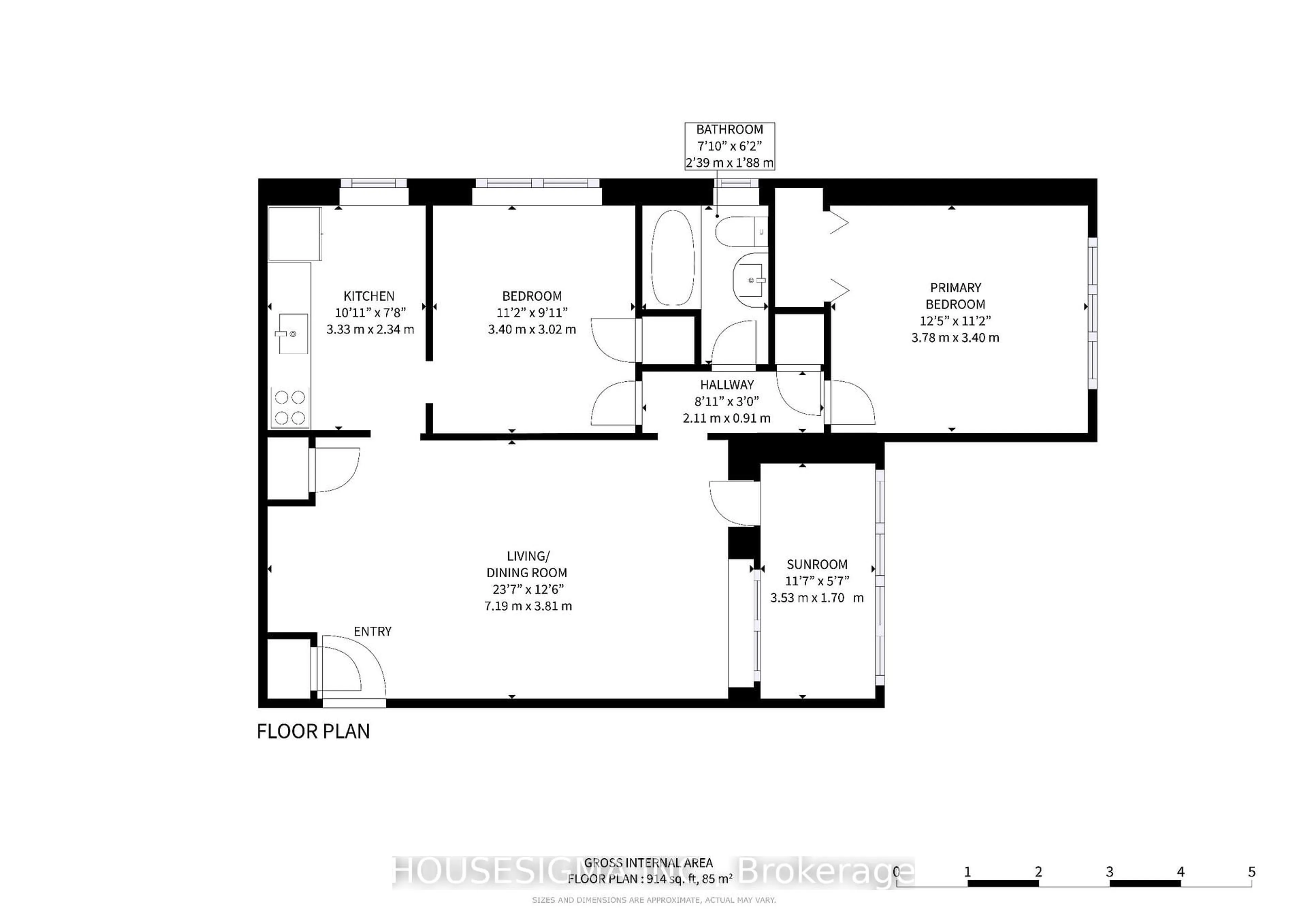 Floor plan for 824 Brant St #9, Burlington Ontario L7R 2J5