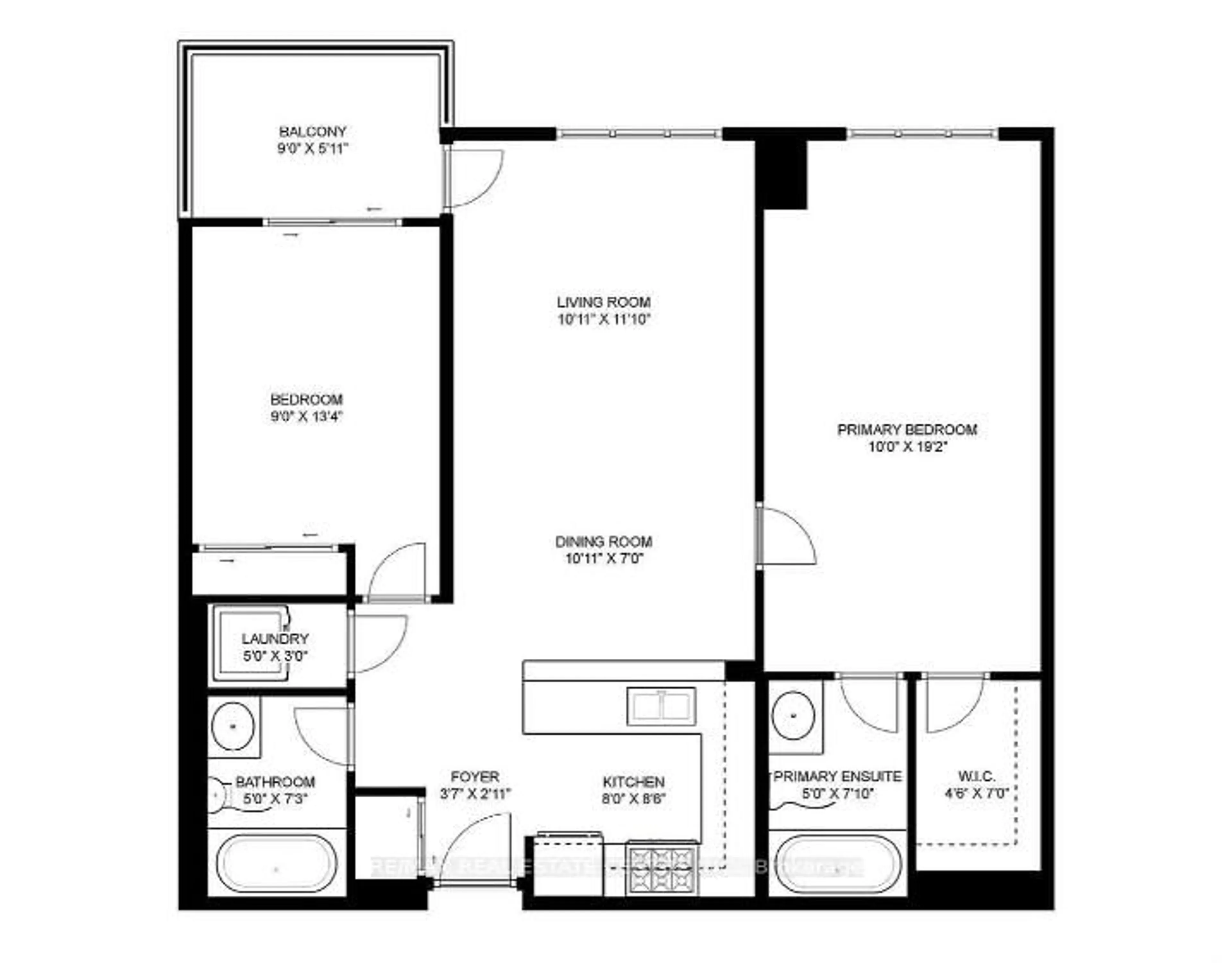 Floor plan for 335 Rathburn Rd #1108, Mississauga Ontario L5B 0C8
