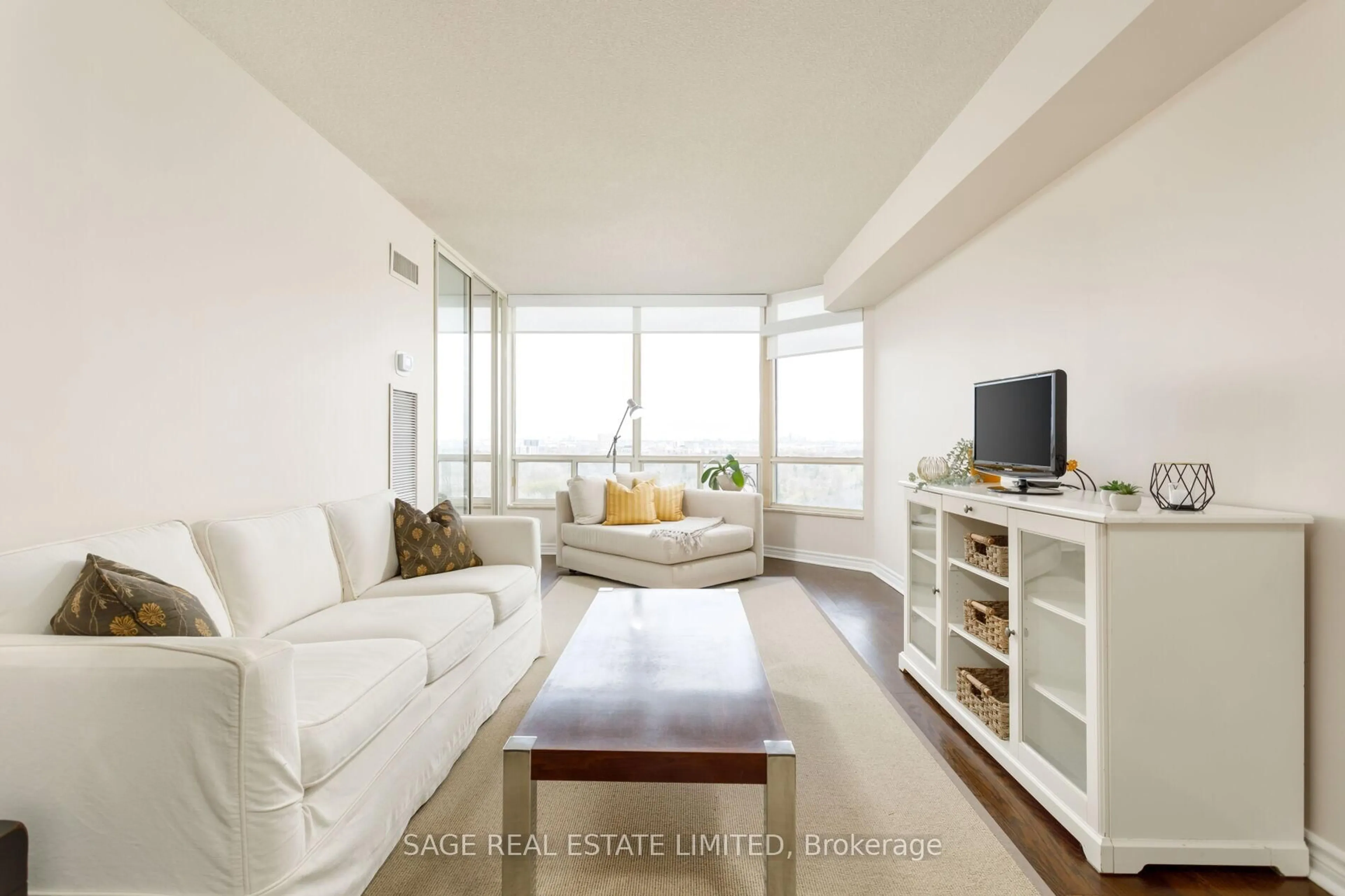 Living room with furniture, unknown for 1300 Islington Ave #1705, Toronto Ontario M9A 5C4