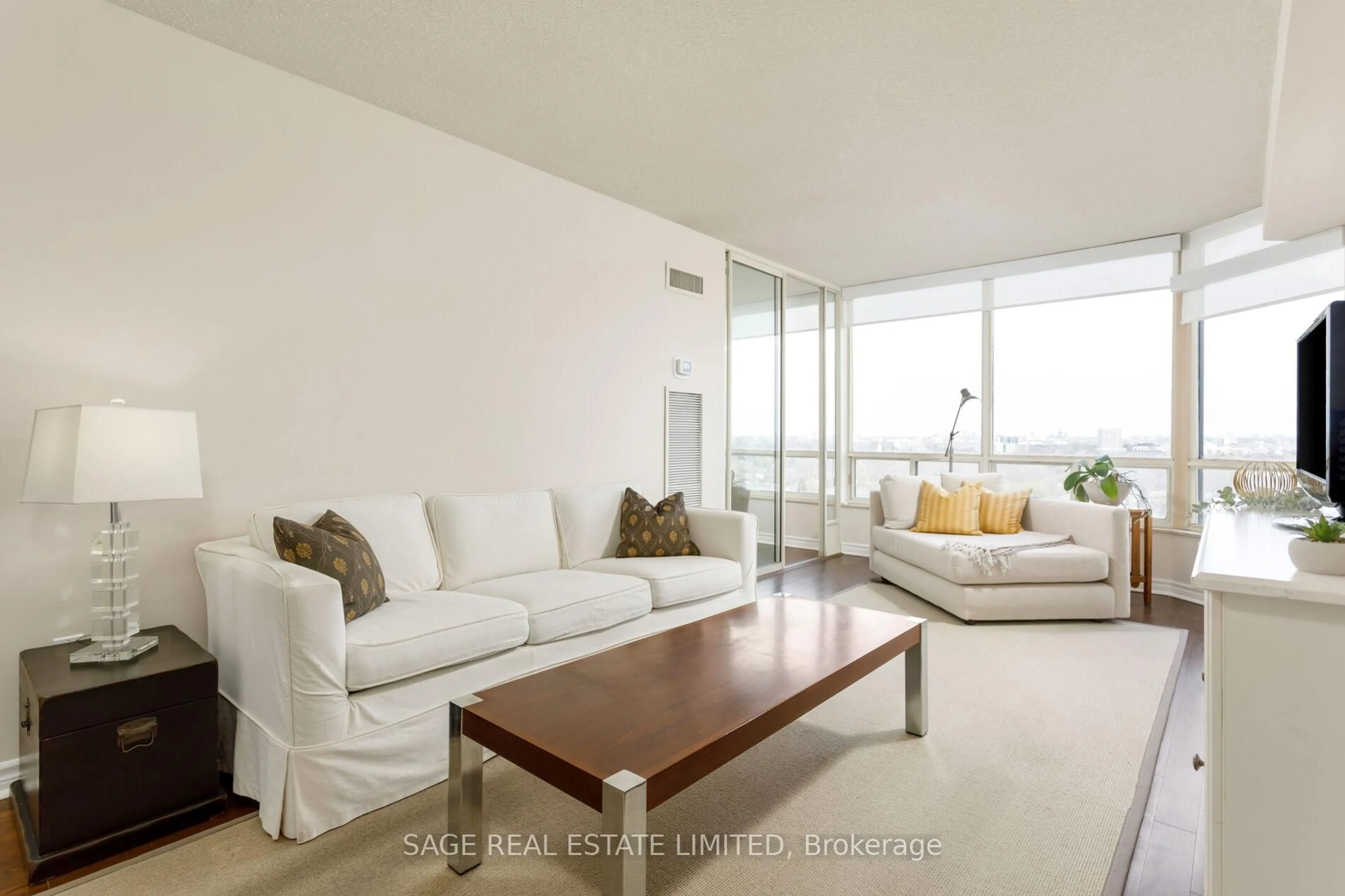 Living room with furniture, unknown for 1300 Islington Ave #1705, Toronto Ontario M9A 5C4