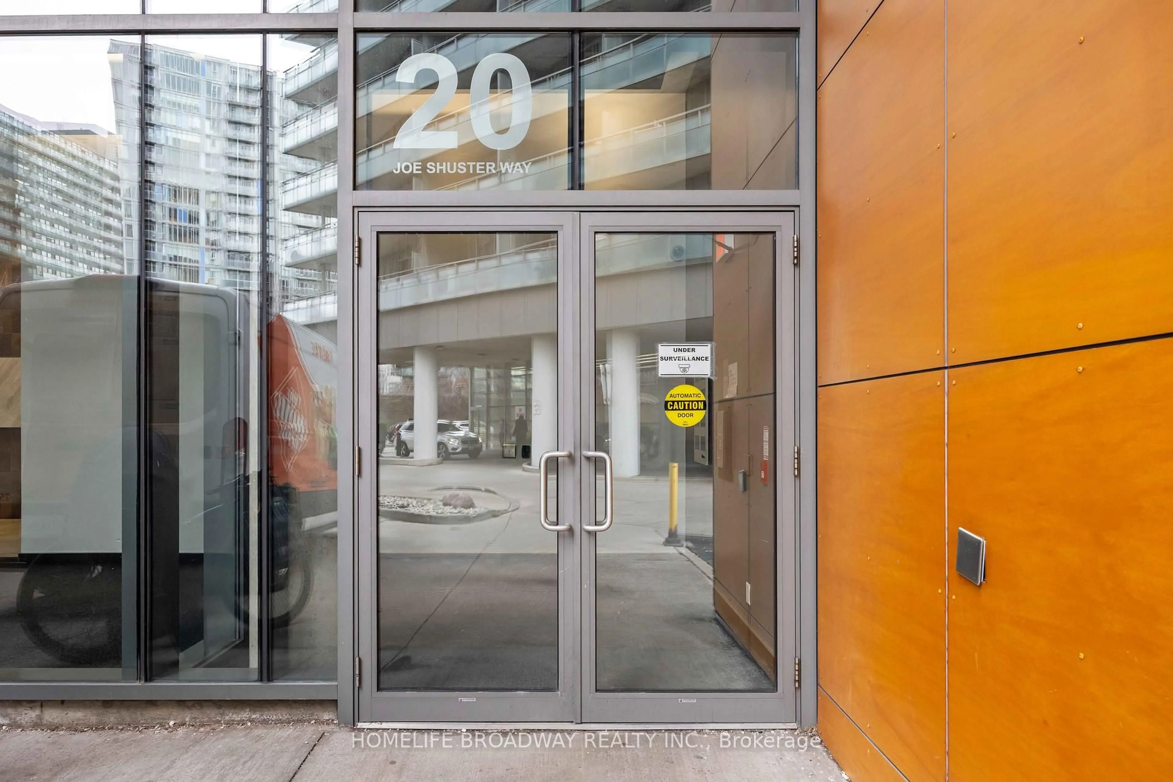 Indoor foyer for 20 Joe Shuster Way #1304, Toronto Ontario M6K 0A3