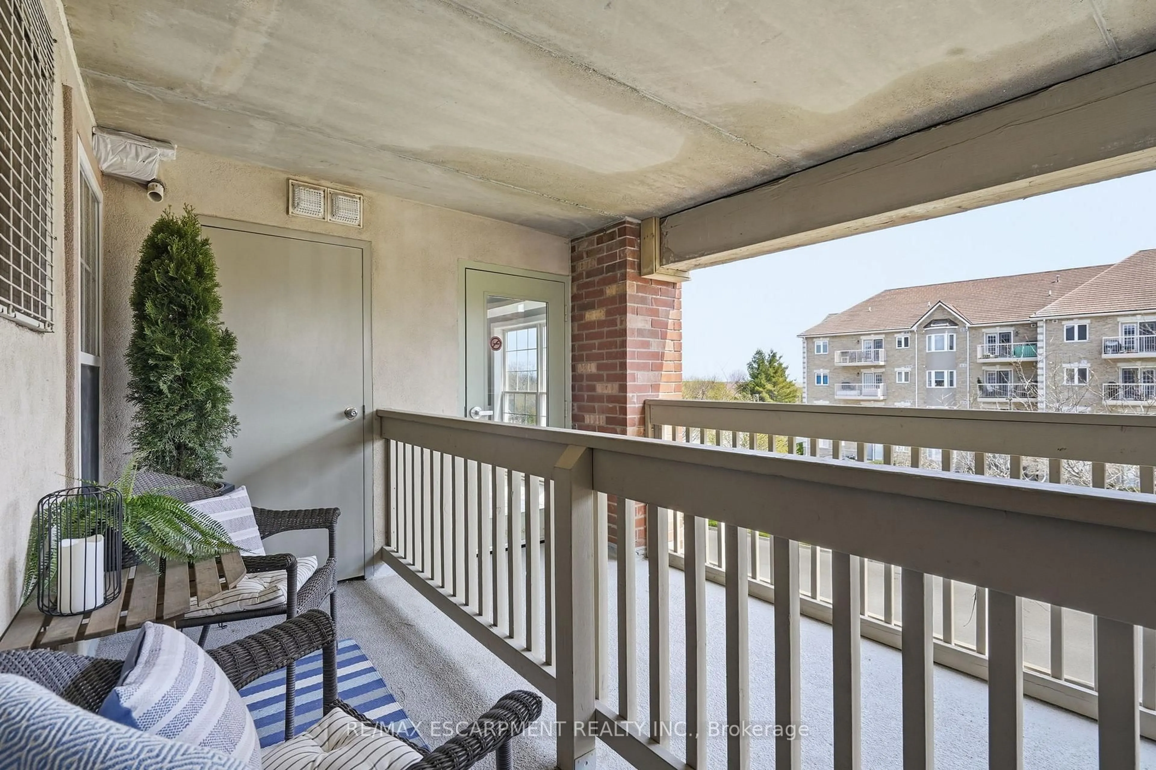 Balcony in the apartment, street for 4015 Kilmer Dr #308, Burlington Ontario L7M 4M4
