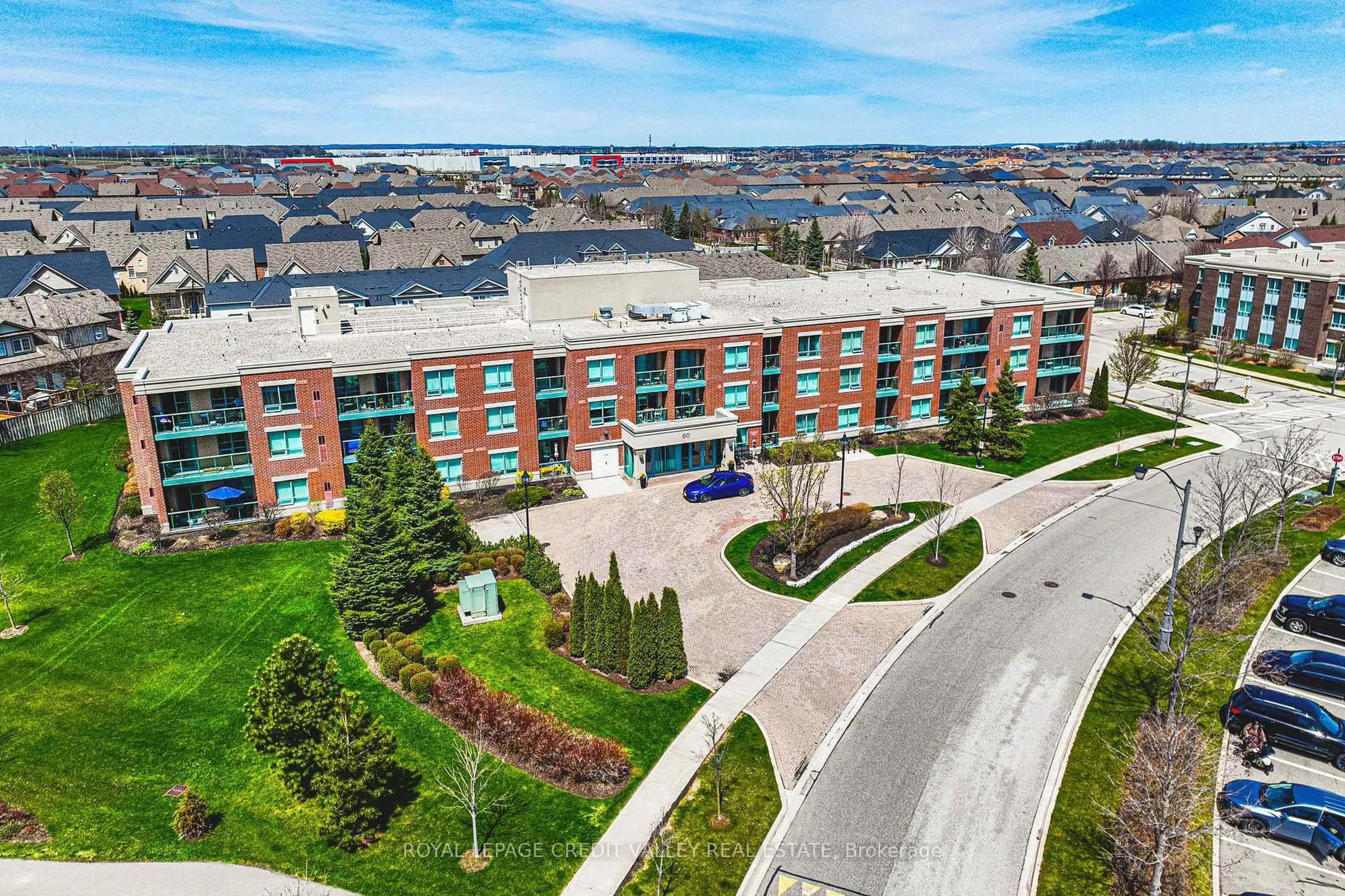 A pic from outside/outdoor area/front of a property/back of a property/a pic from drone, unknown for 60 Via Rosedale #316, Brampton Ontario L6P 3X6