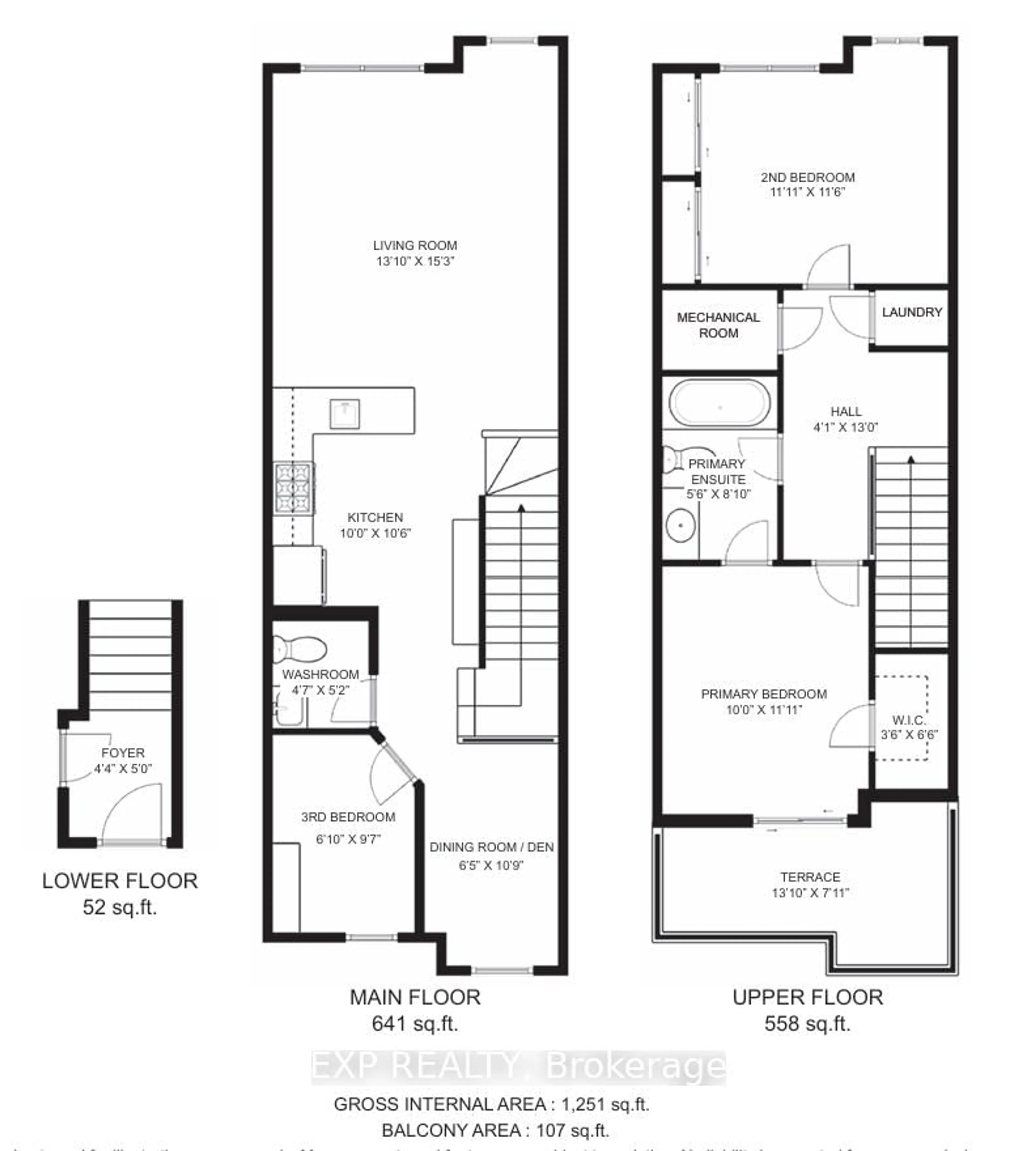 Floor plan for 114 Caledonia Park Rd #1, Toronto Ontario M6H 0B1