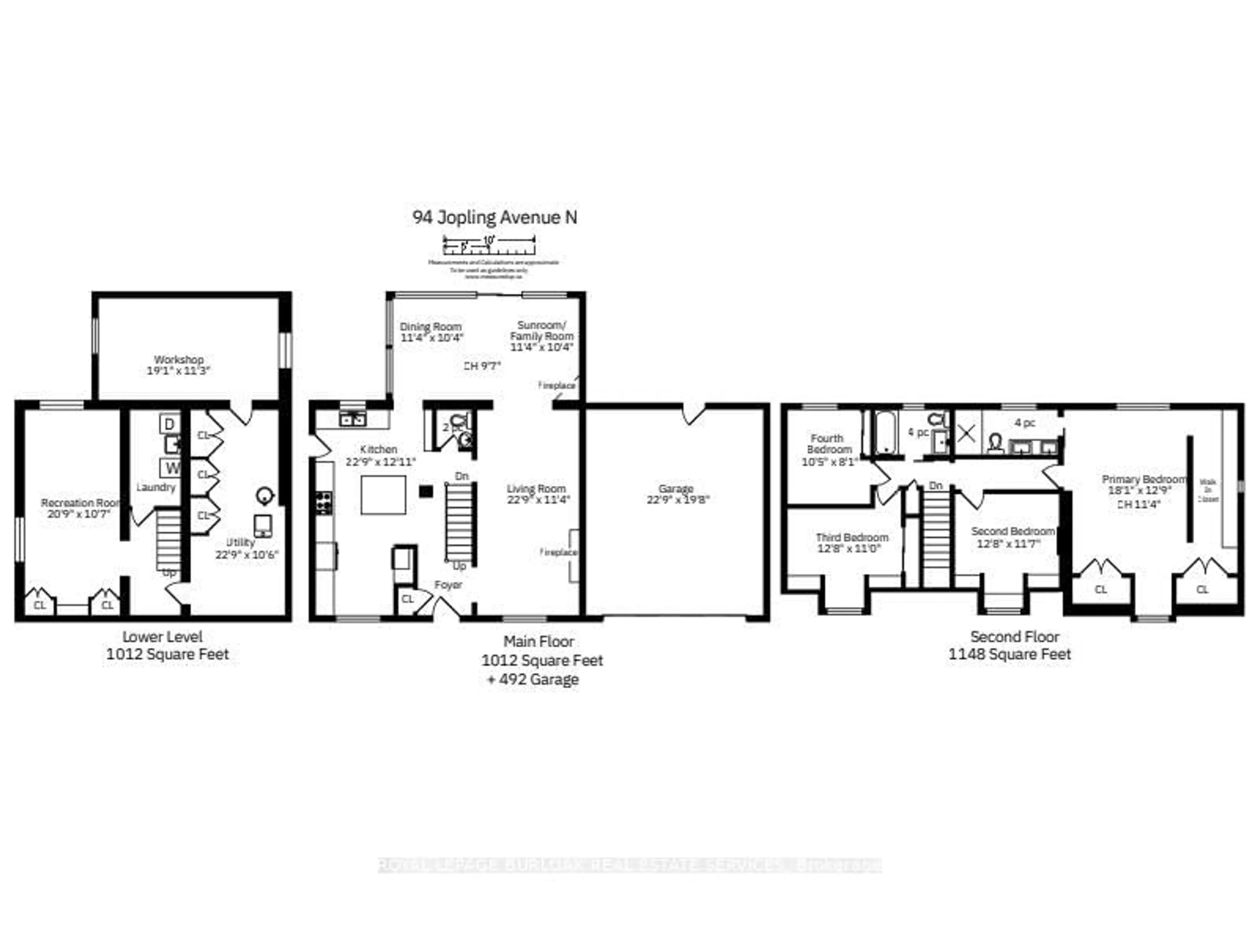 Floor plan for 94 Jopling Ave, Toronto Ontario M9B 4G4