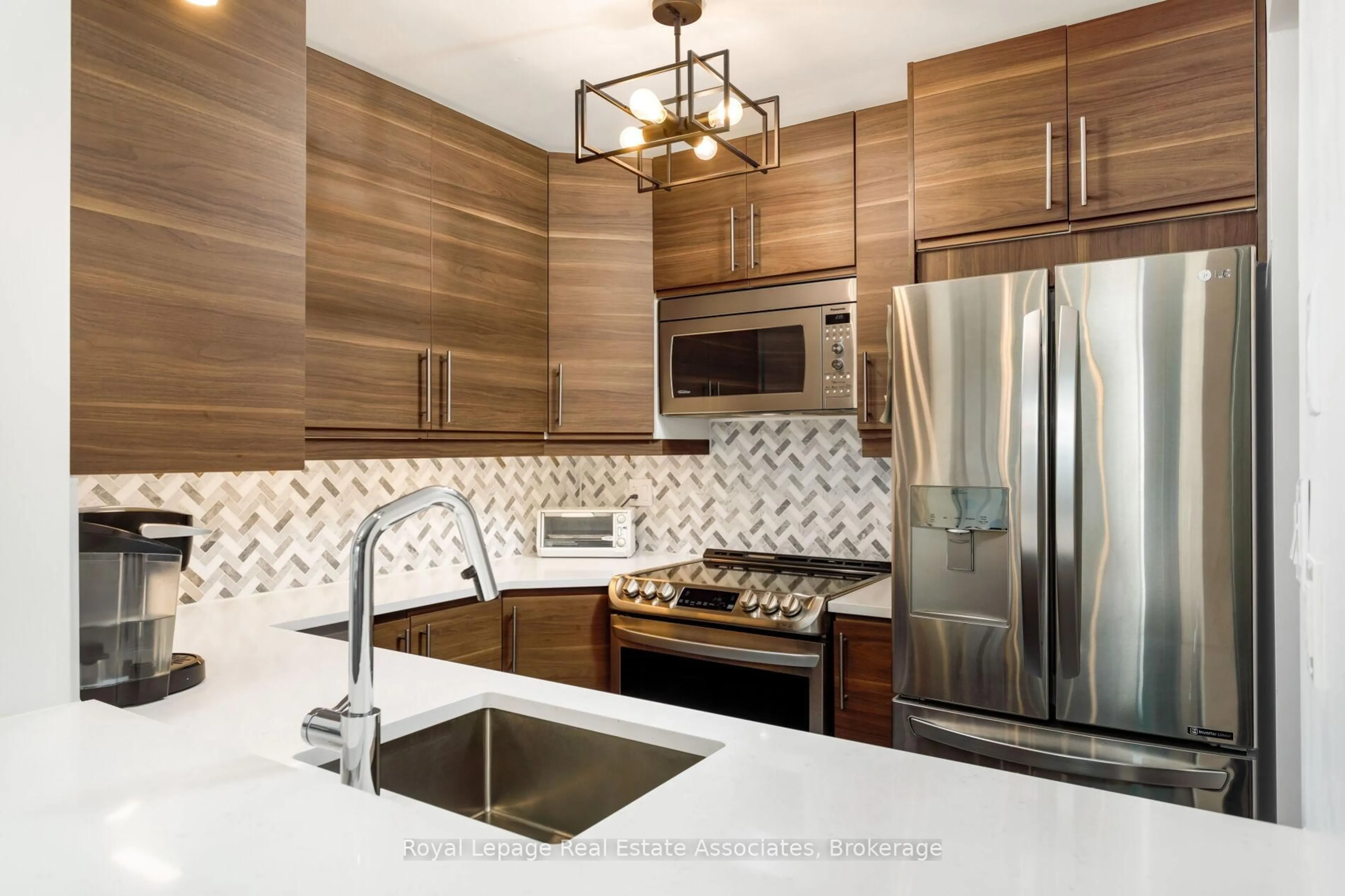Contemporary kitchen, ceramic/tile floor for 24 Southport St #349, Toronto Ontario M6S 4Z1