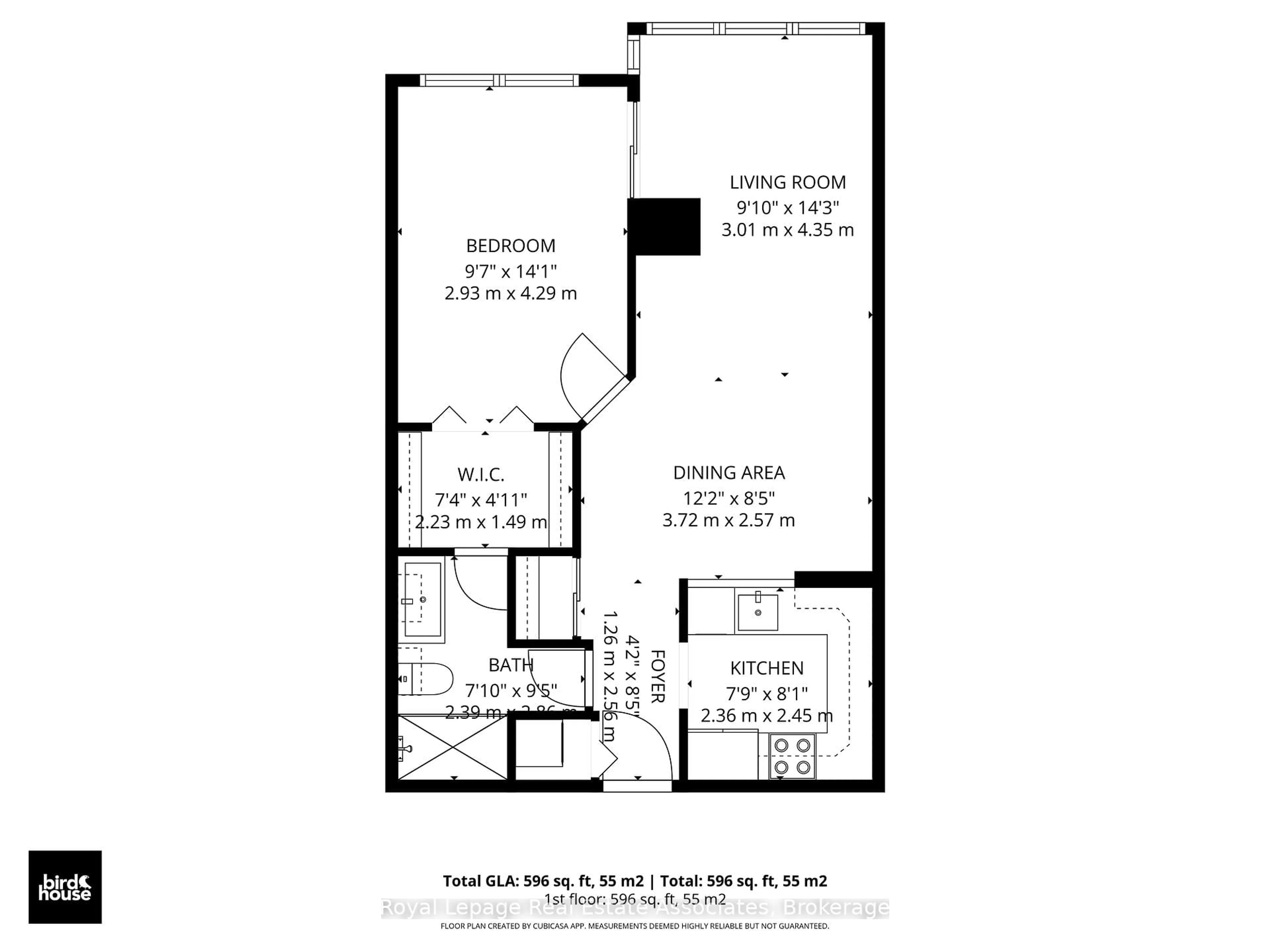Floor plan for 24 Southport St #349, Toronto Ontario M6S 4Z1