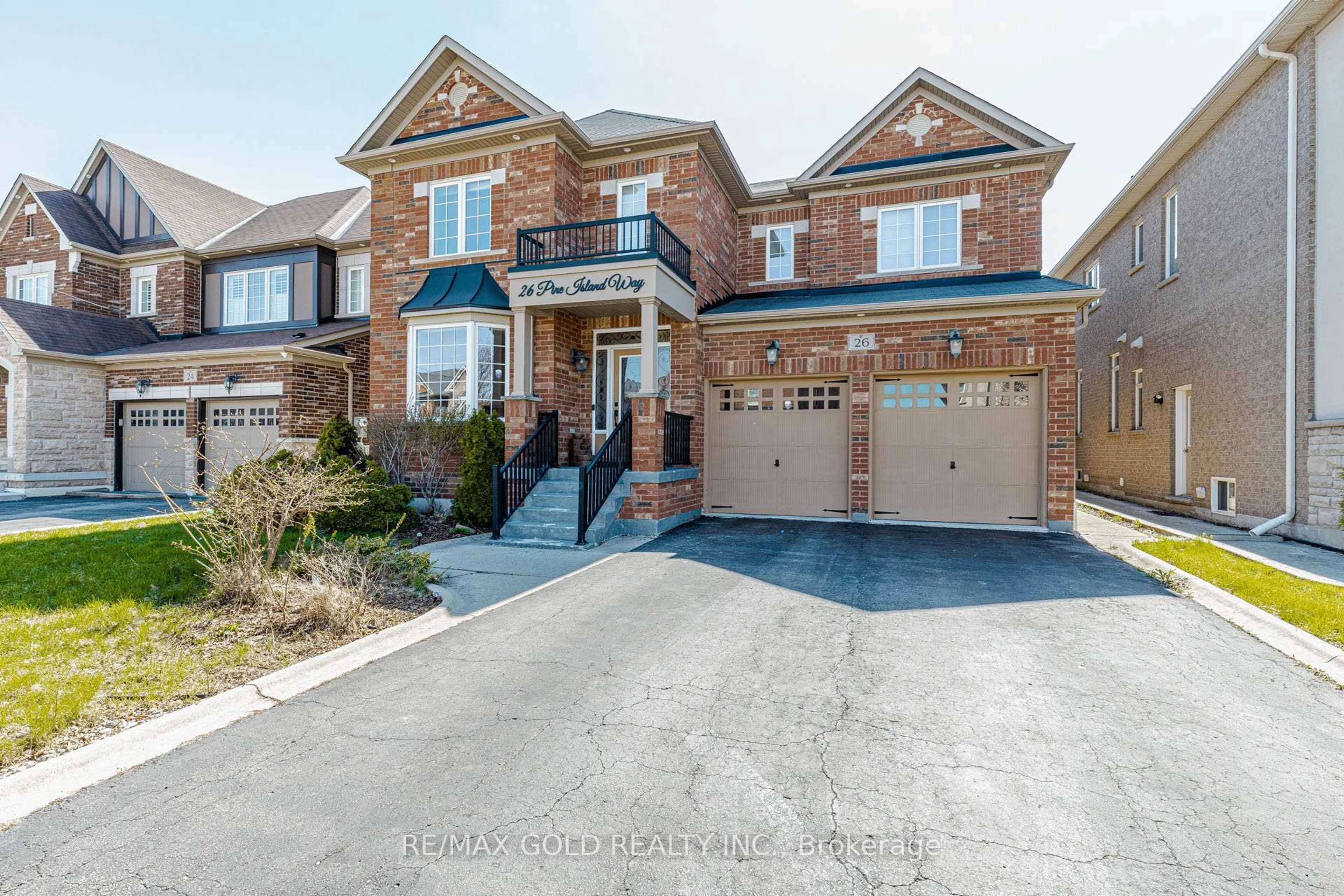 Home with brick exterior material, street for 26 Pine Island Way, Brampton Ontario L6X 0Z6