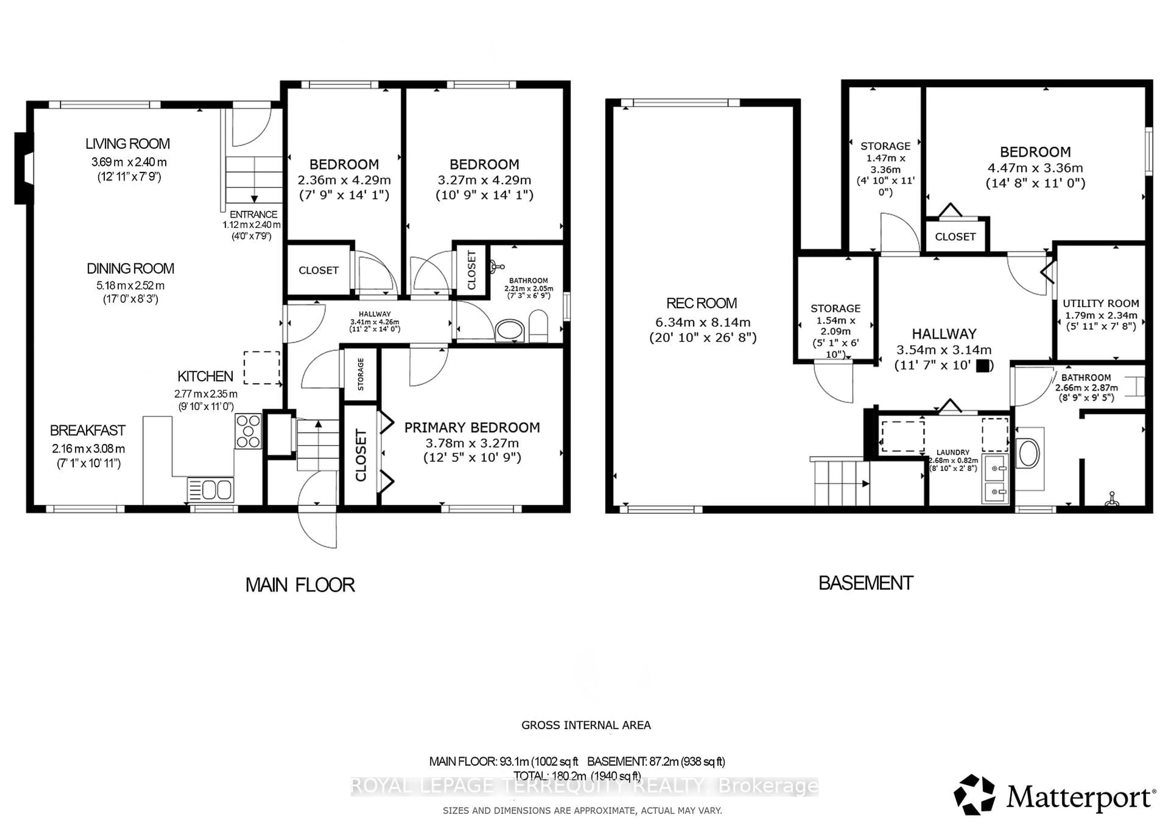 Floor plan for 136 Strathburn Blvd, Toronto Ontario M9M 2L1