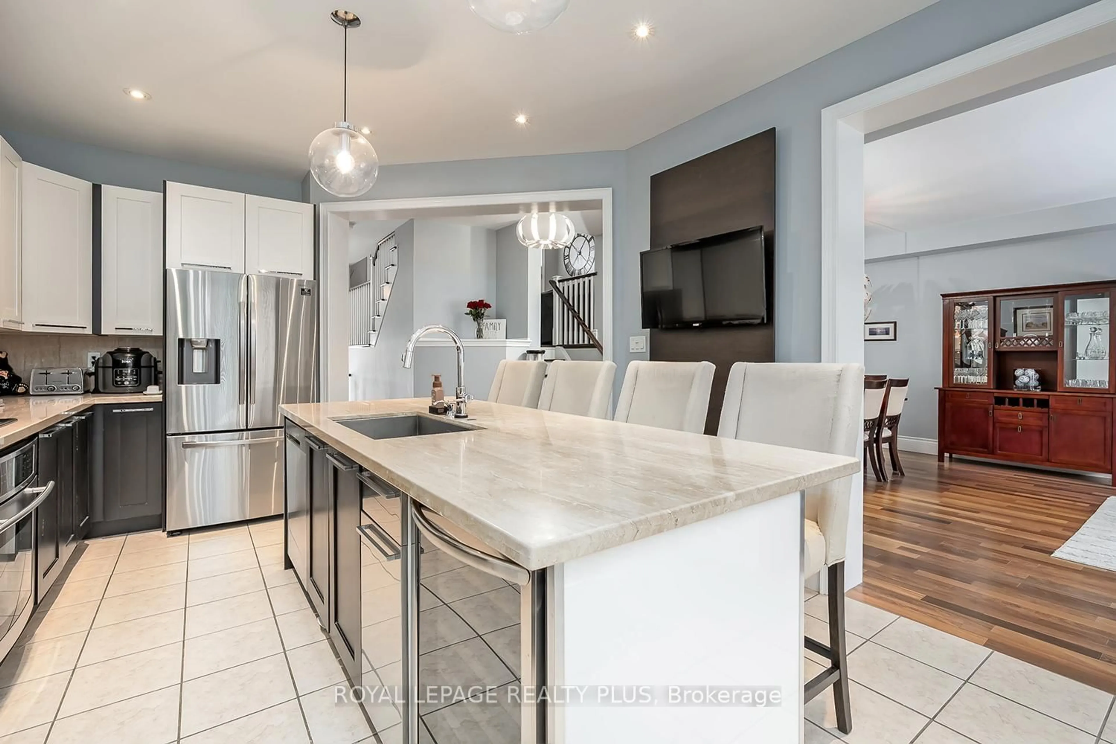 Contemporary kitchen, ceramic/tile floor for 329 Tonelli Lane, Milton Ontario L9T 0N8