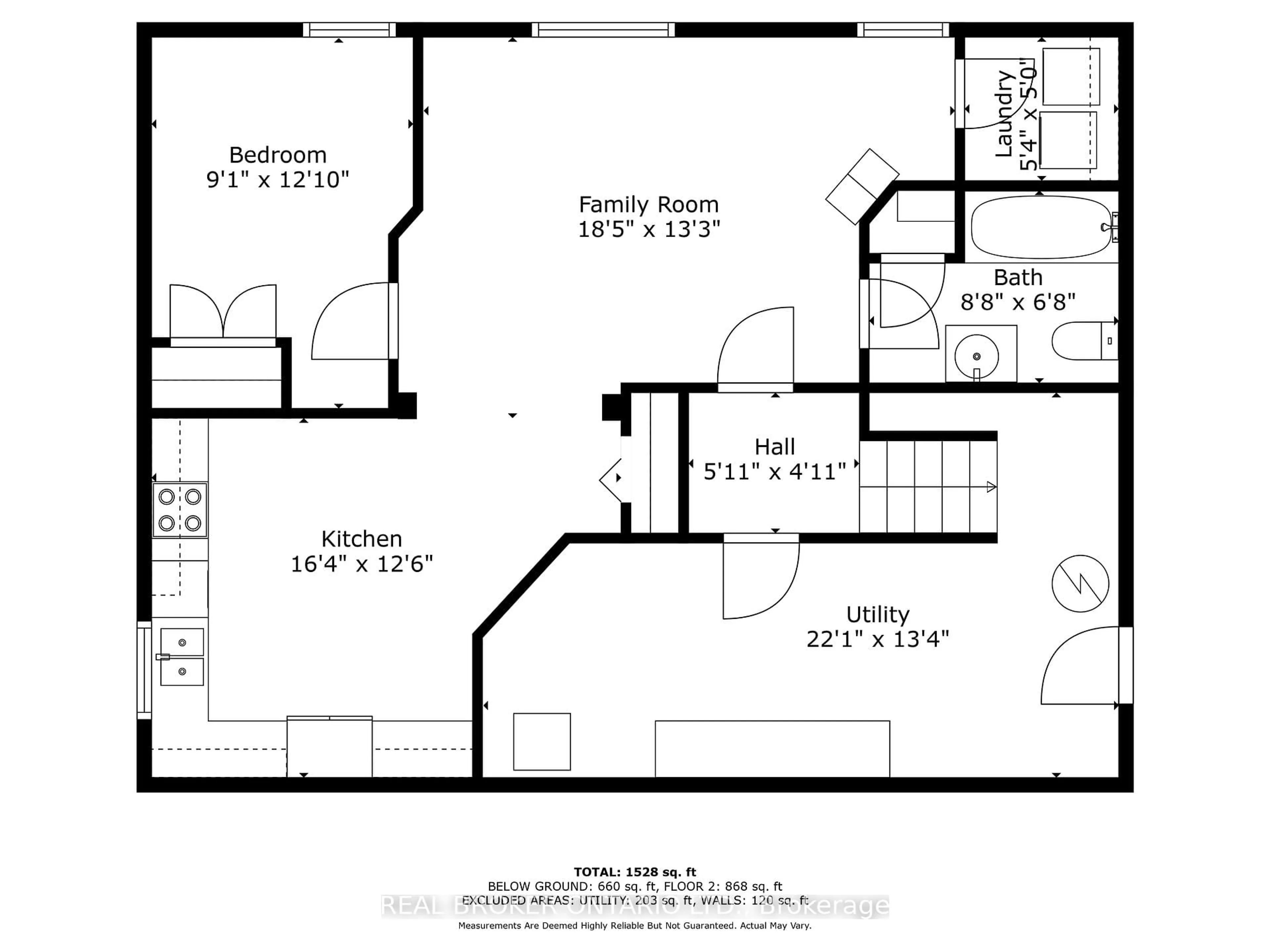 Floor plan for 1314 Fisher Ave, Burlington Ontario L7P 2L6