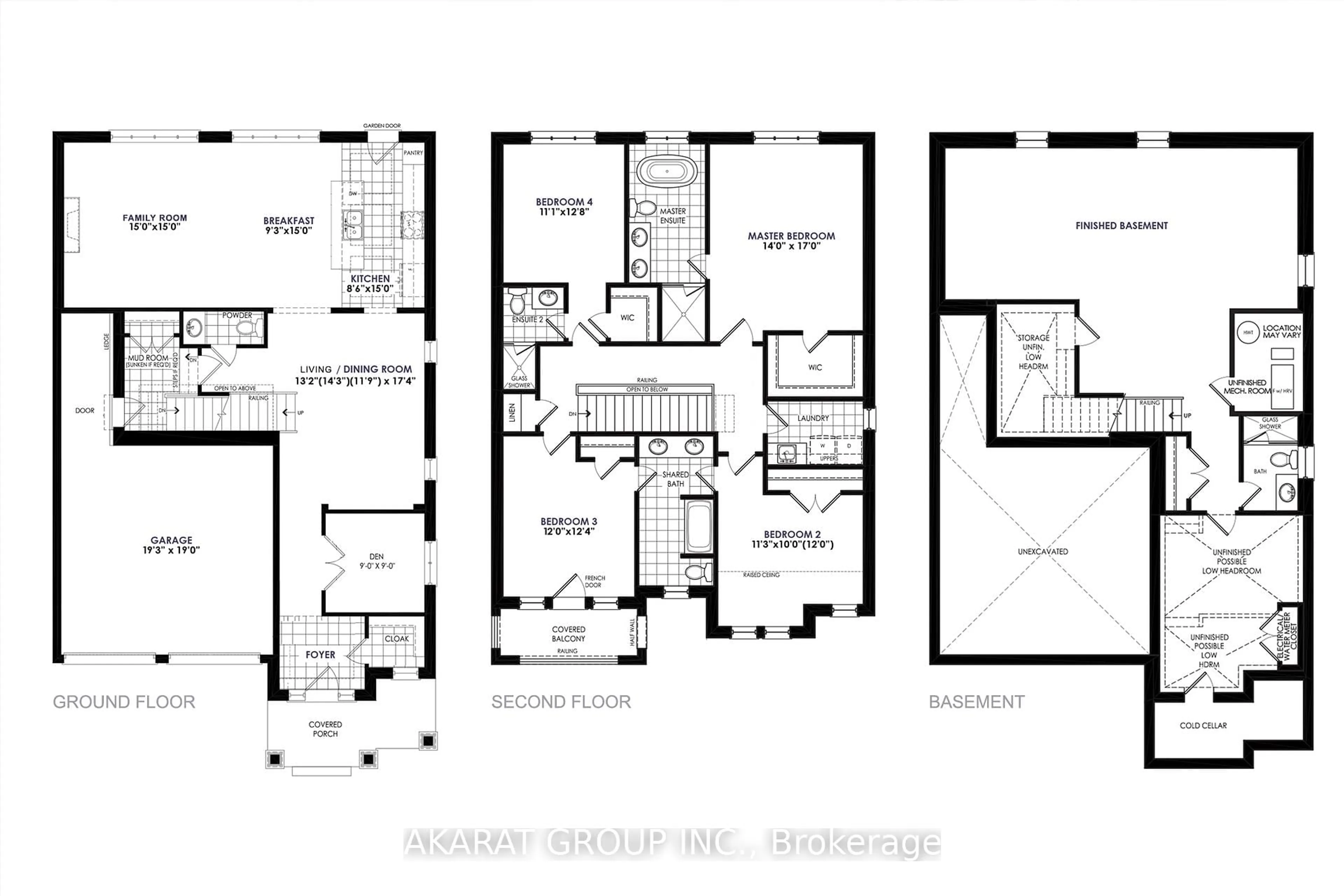 Floor plan for 2395 Saw Whet Blvd, Oakville Ontario L6M 5L5