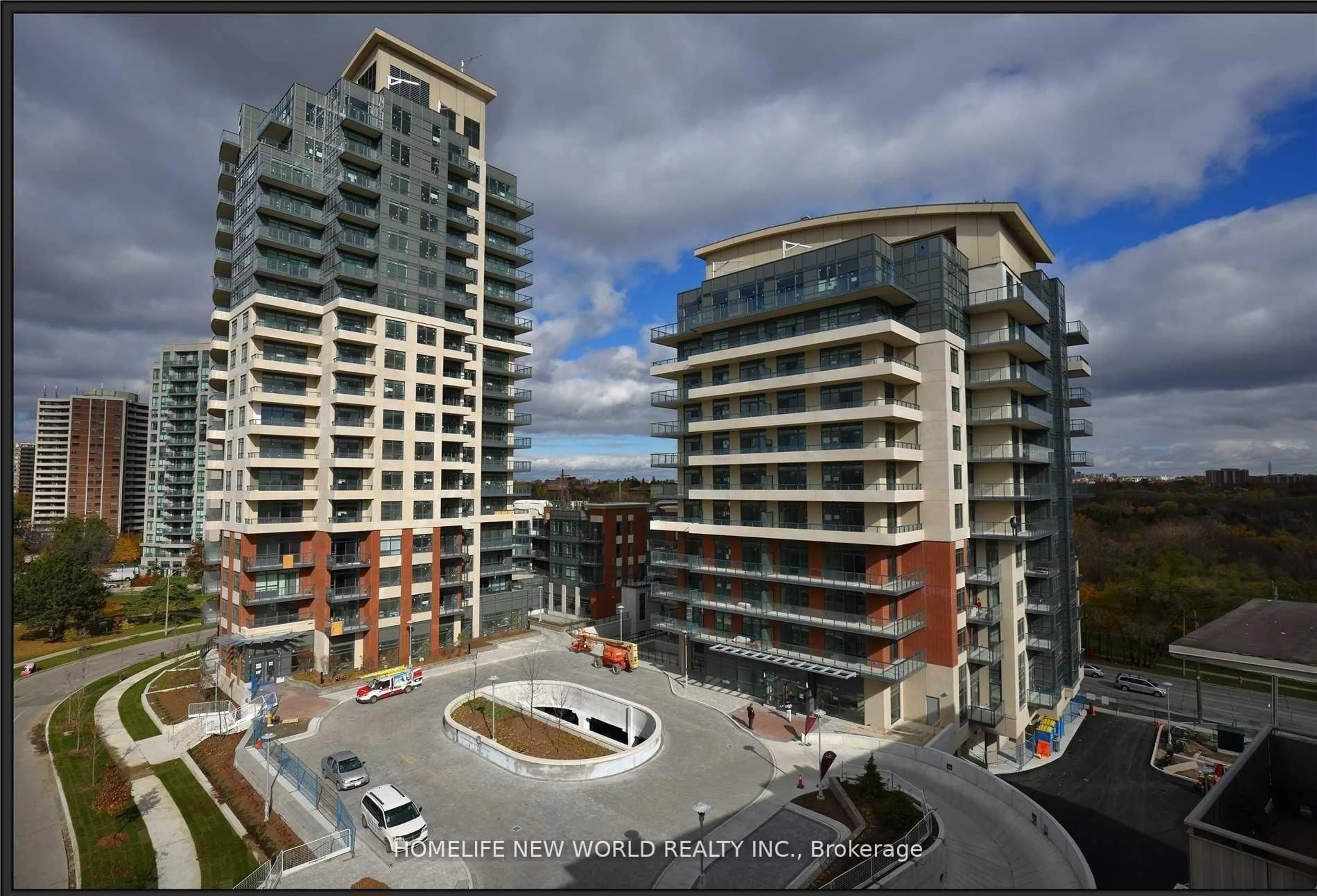 A pic from outside/outdoor area/front of a property/back of a property/a pic from drone, city buildings view from balcony for 25 Fontenay Crt #1106, Toronto Ontario M9A 0C4
