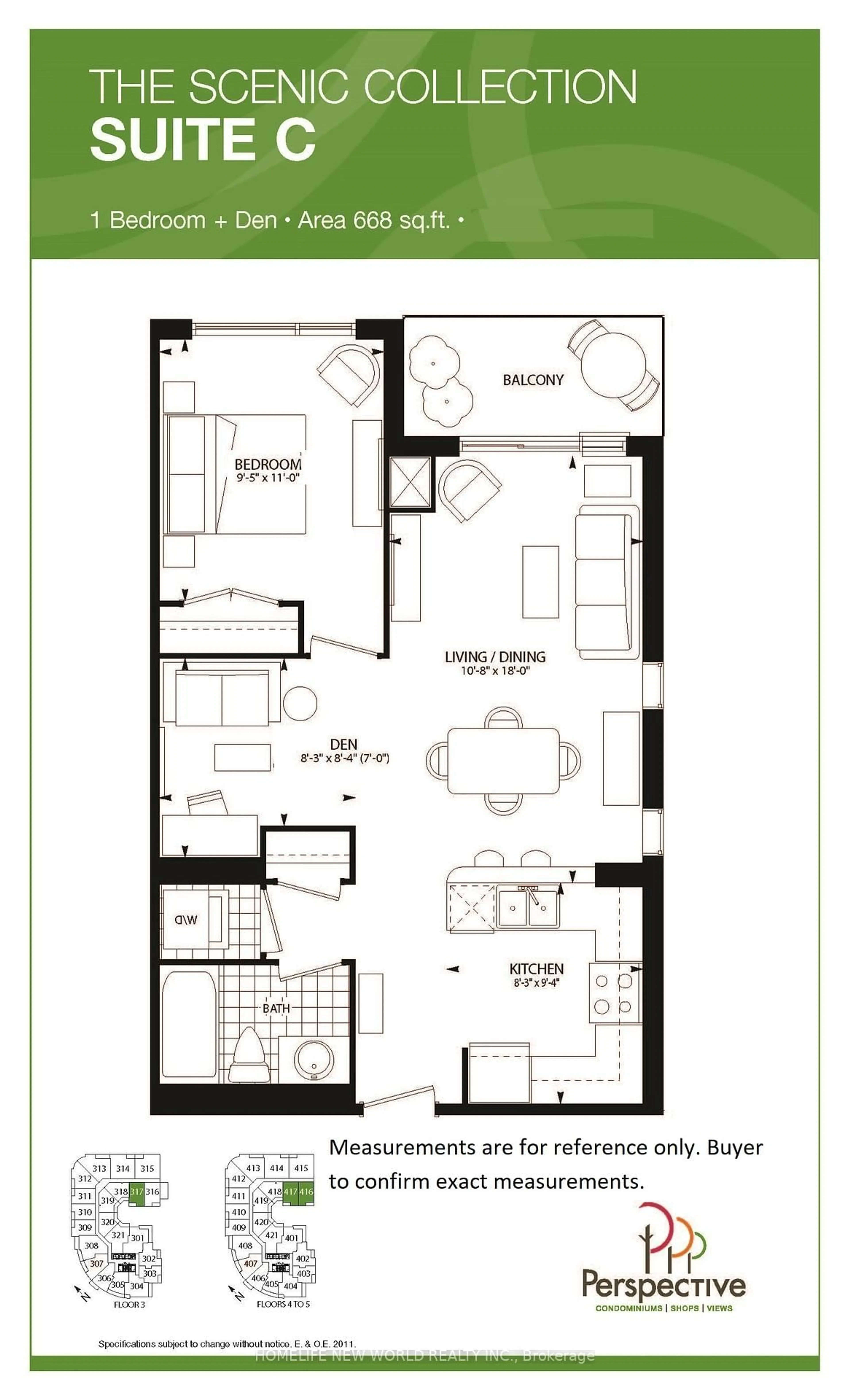 Floor plan for 25 Fontenay Crt #417, Toronto Ontario M9A 0C4