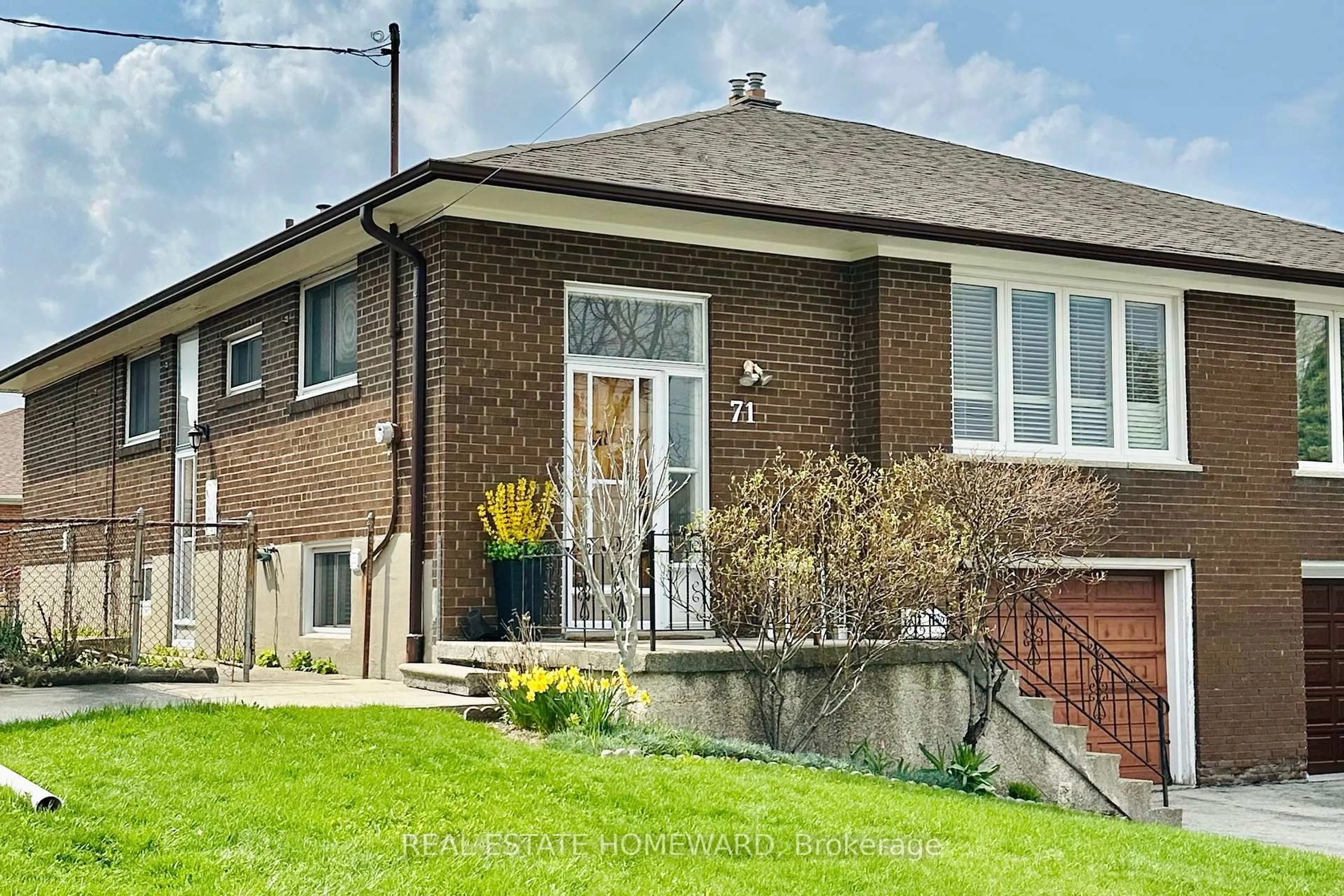 Home with brick exterior material, street for 71 Thwaite Ave, Toronto Ontario M3L 2C8