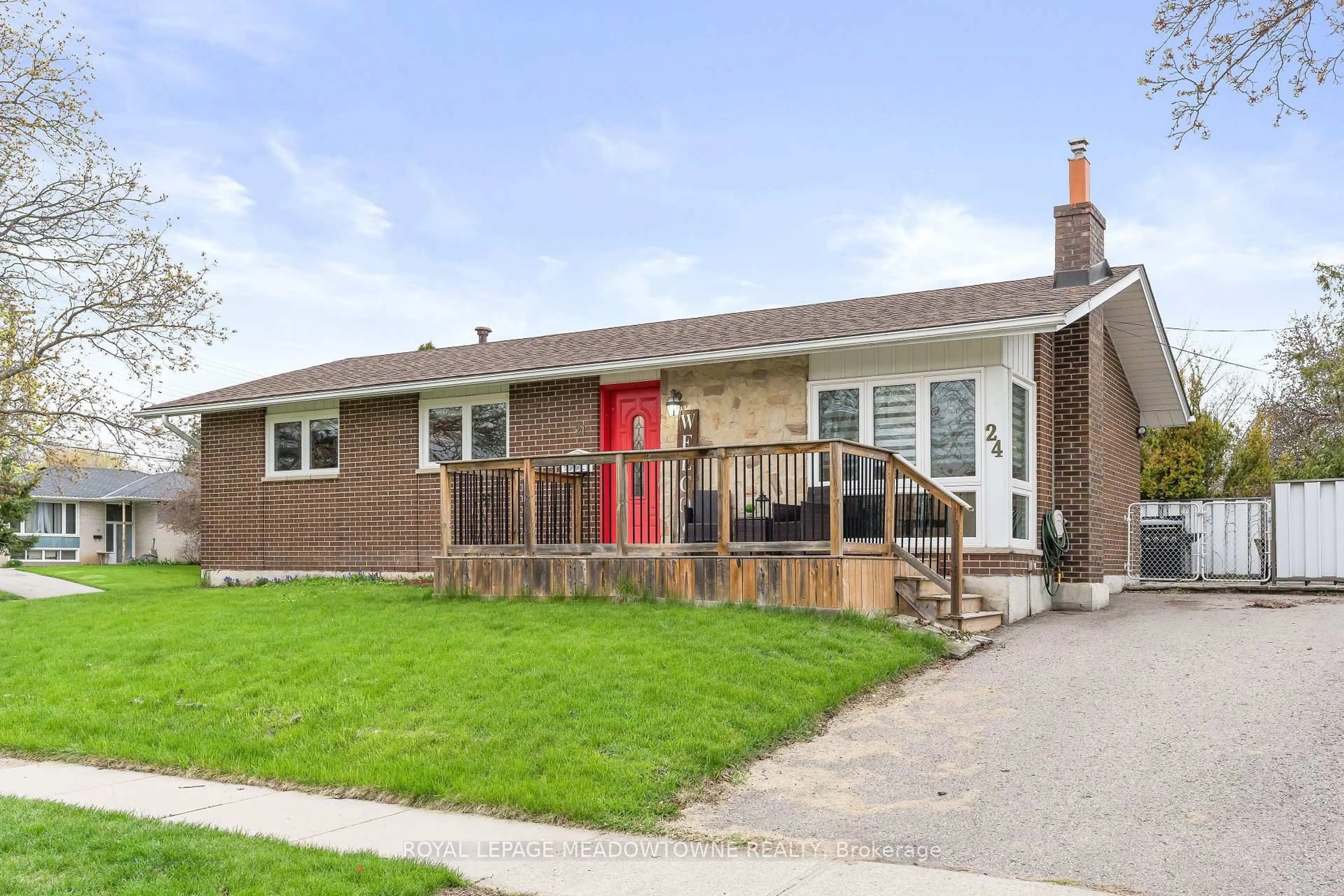 Home with brick exterior material, street for 24 Gower Rd, Halton Hills Ontario L7G 1E5