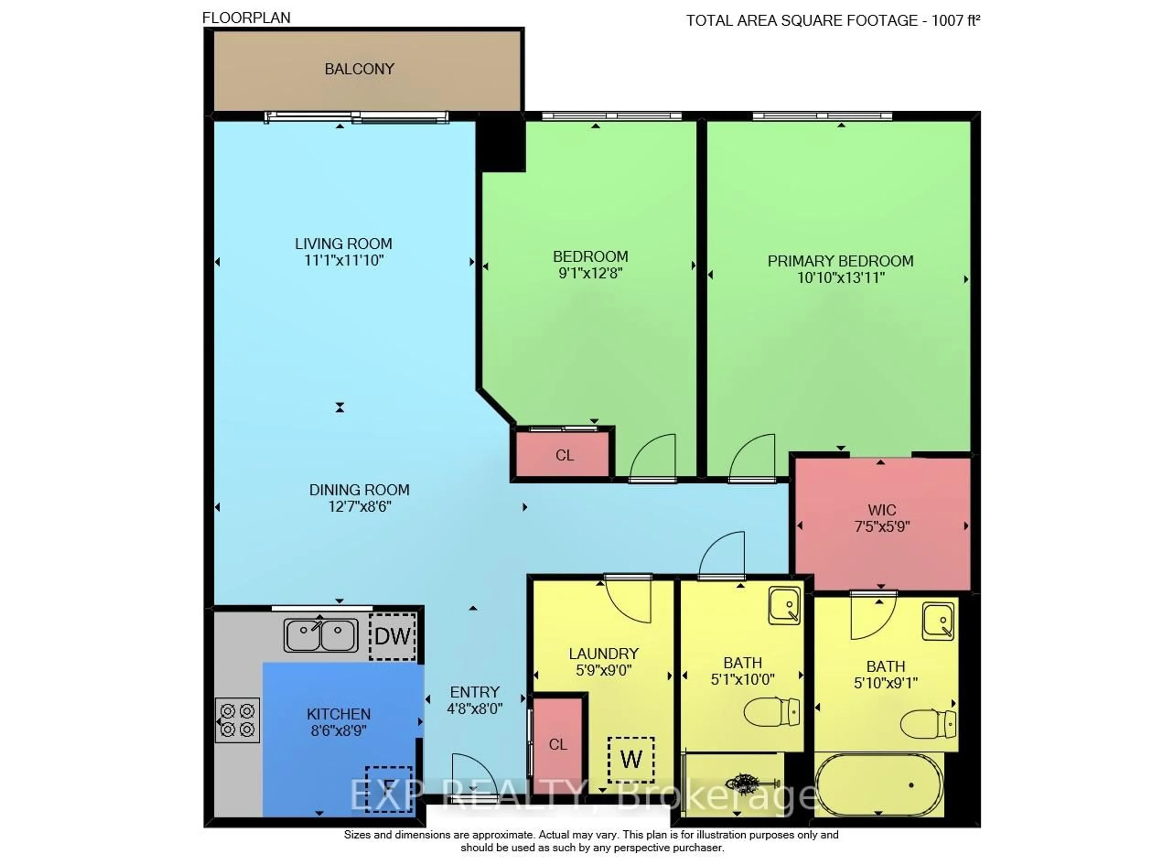 Floor plan for 100 Burloak Dr #1410, Burlington Ontario L7L 6P6